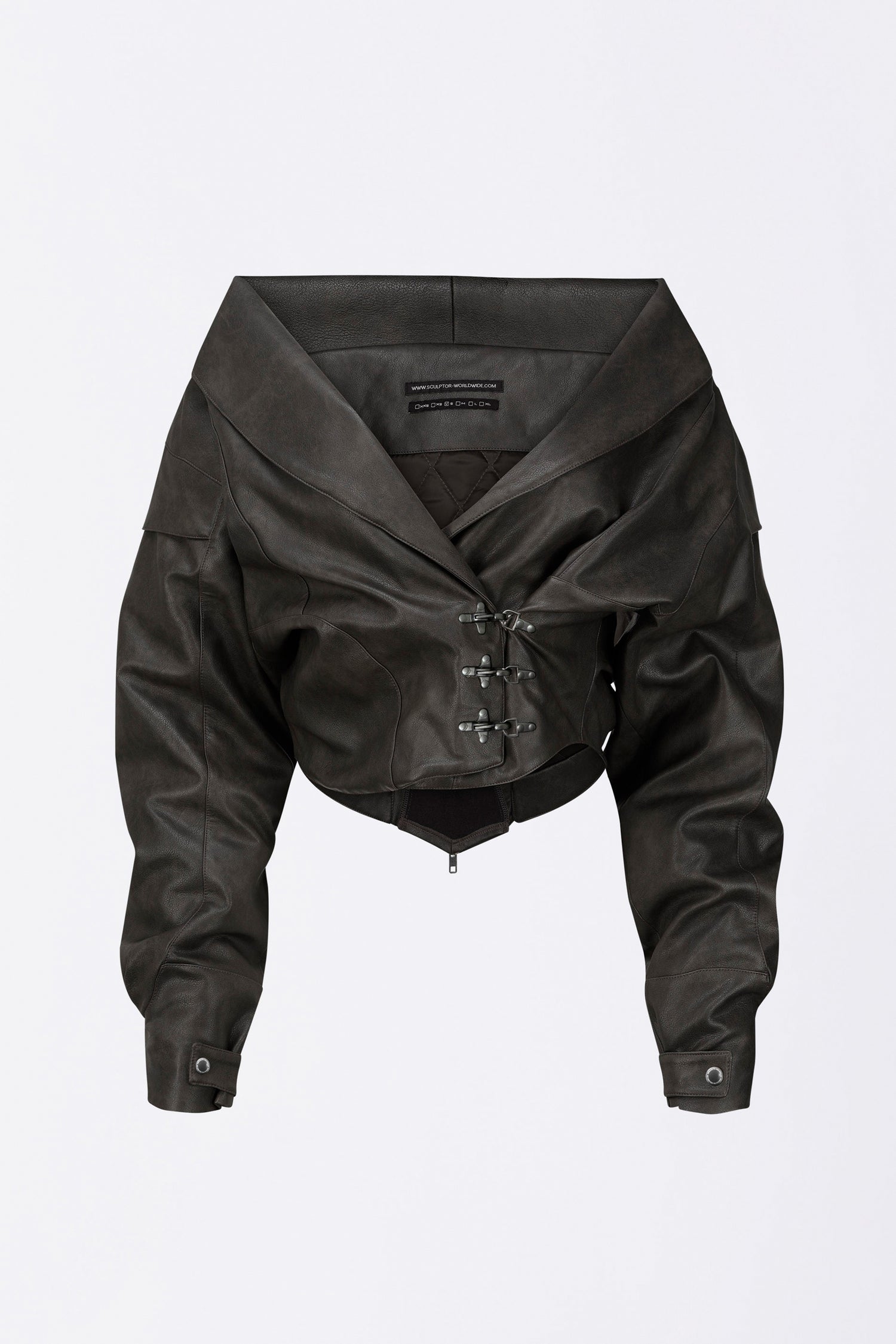 Corset Latch Down Jacket Charcoal