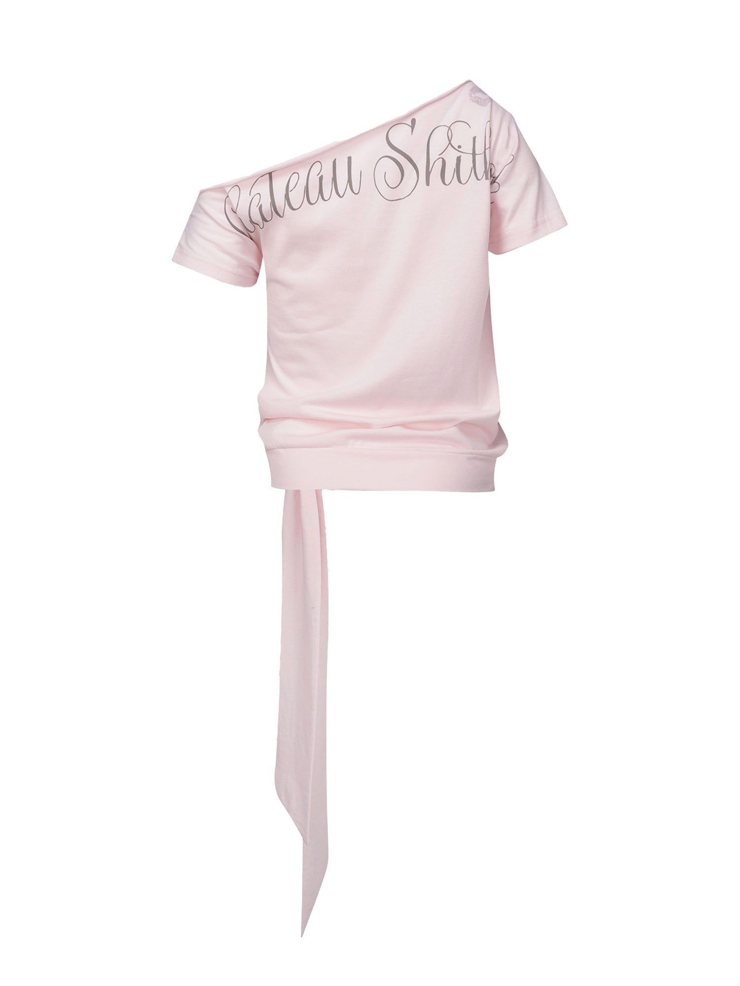 Chateau Shithole Tie Tee Pale Pink