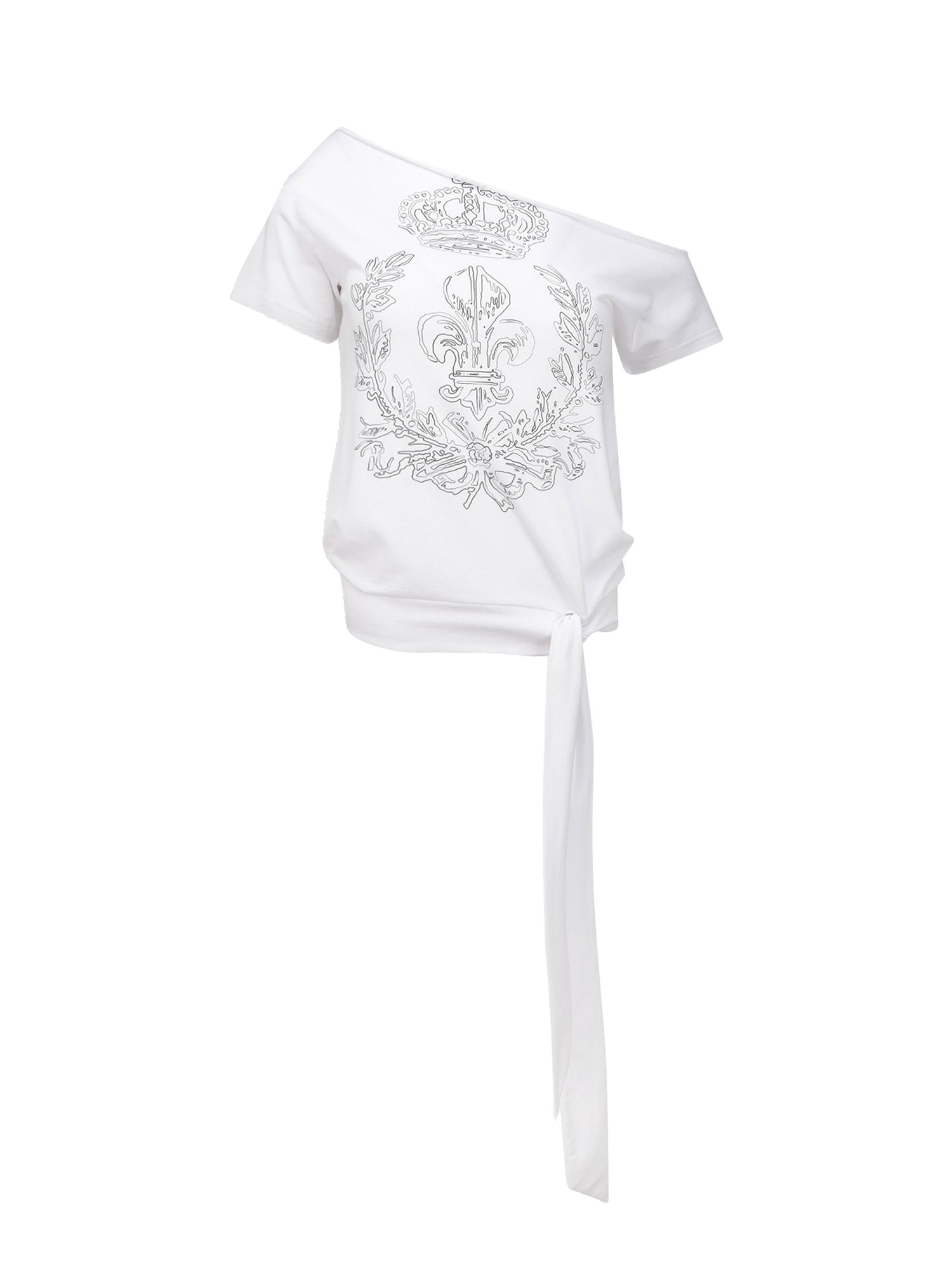 Chateau Shithole Tie Tee White