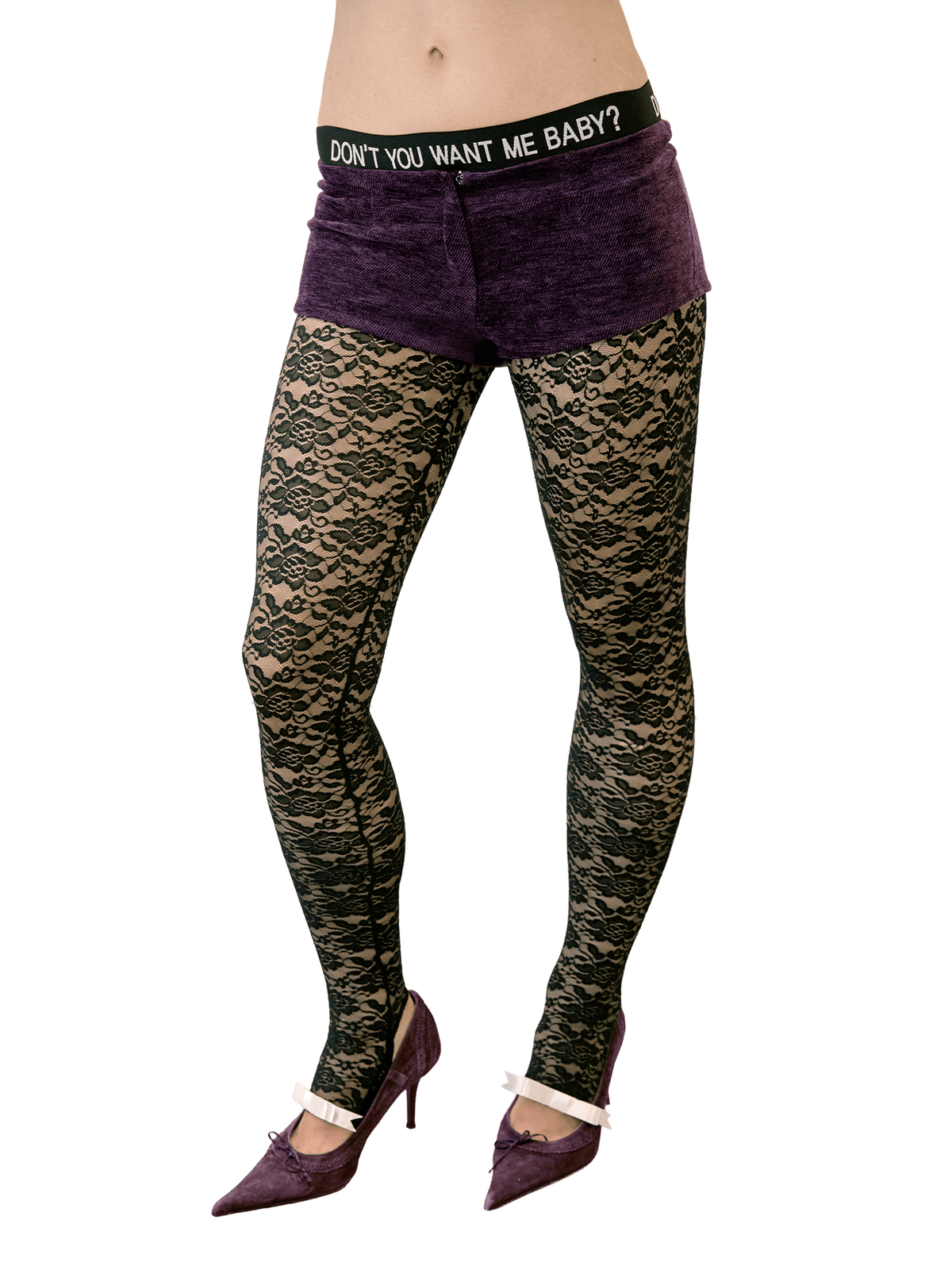 Cheeky Lace Leggings Black