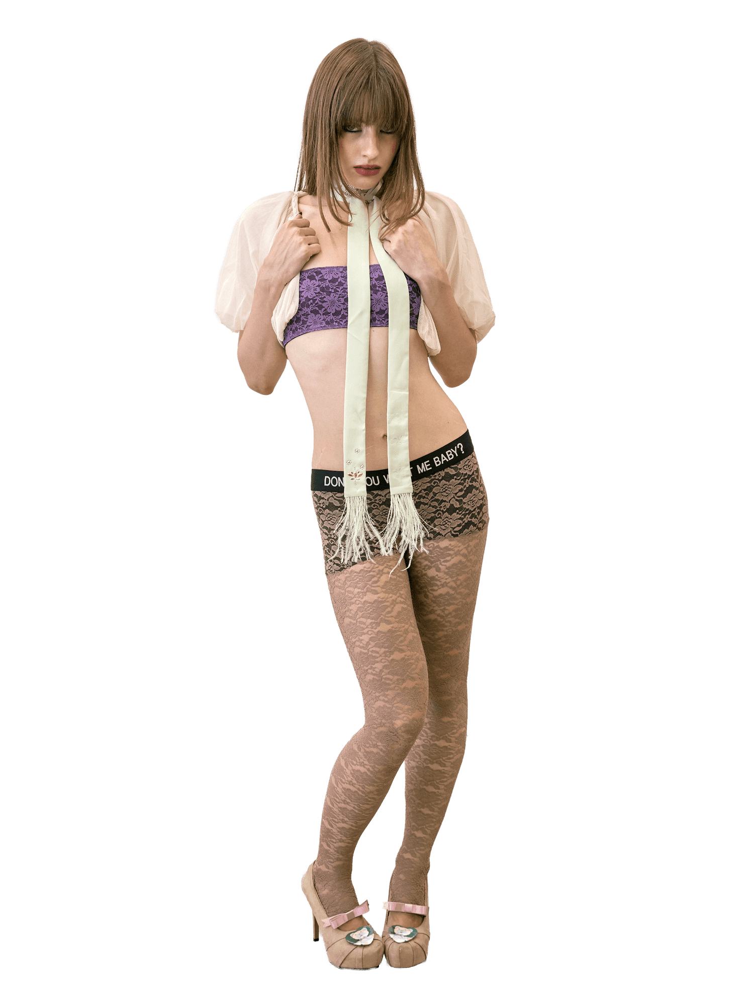 Cheeky Lace Leggings Mocha