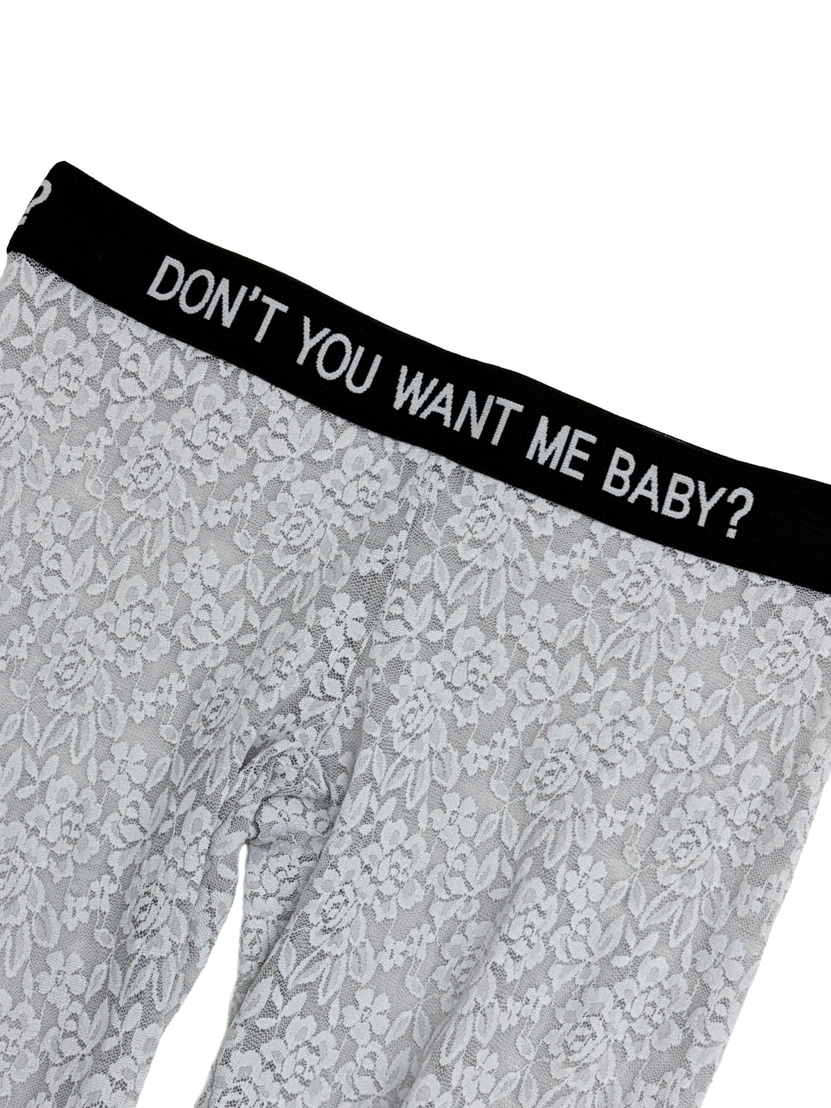 Cheeky Lace Leggings Silver