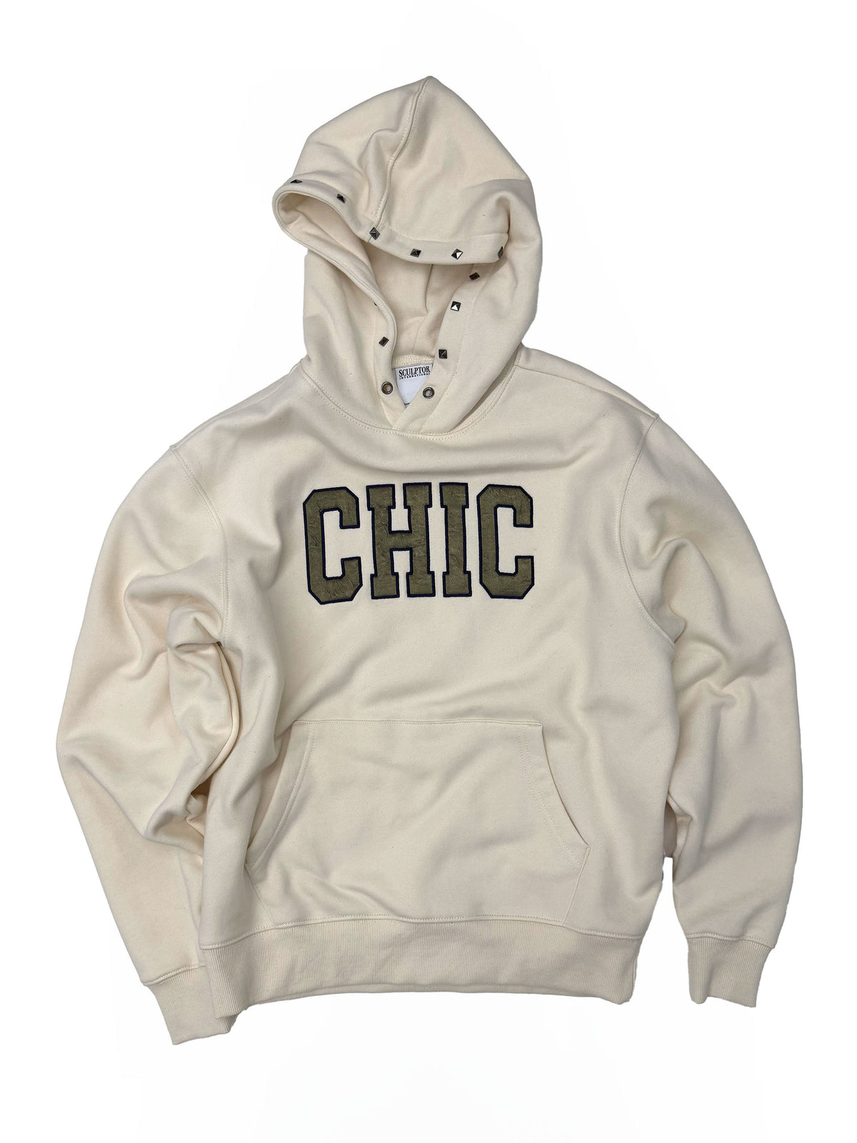 Chic Hoodie Dirty White