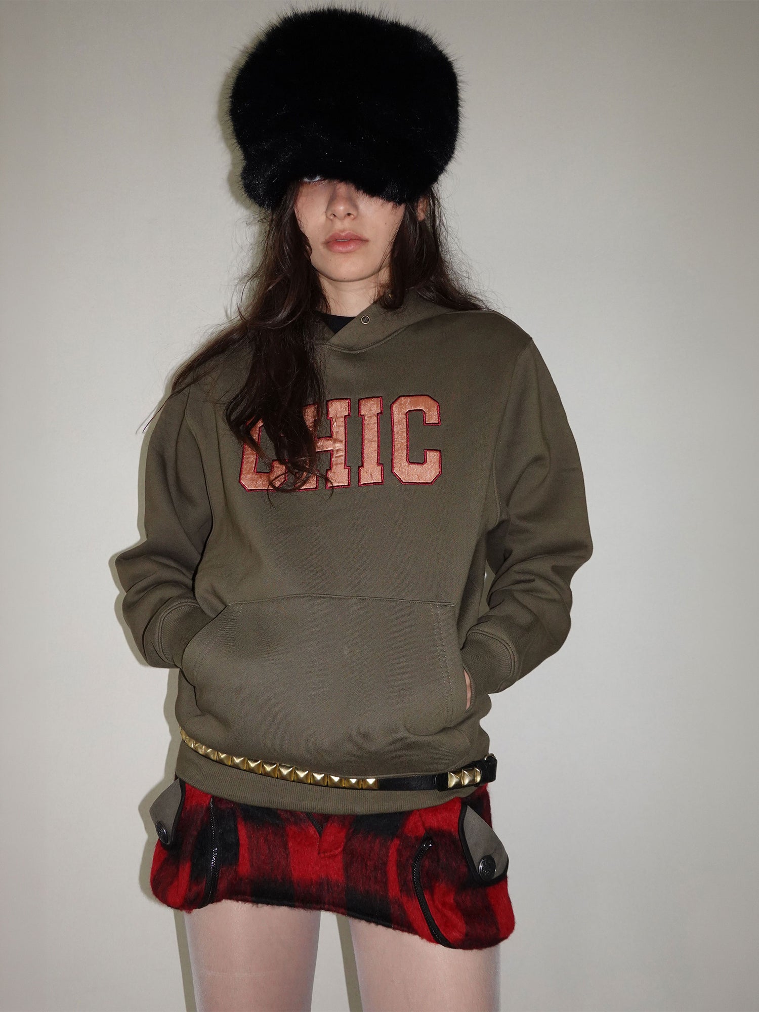 Chic Hoodie Khaki