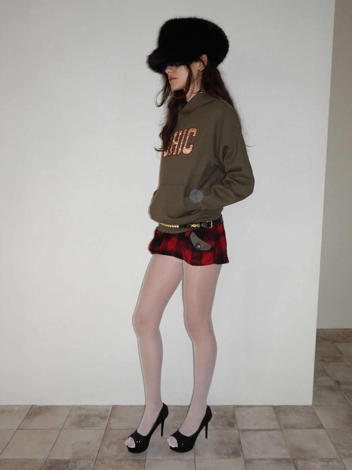 Chic Hoodie Khaki