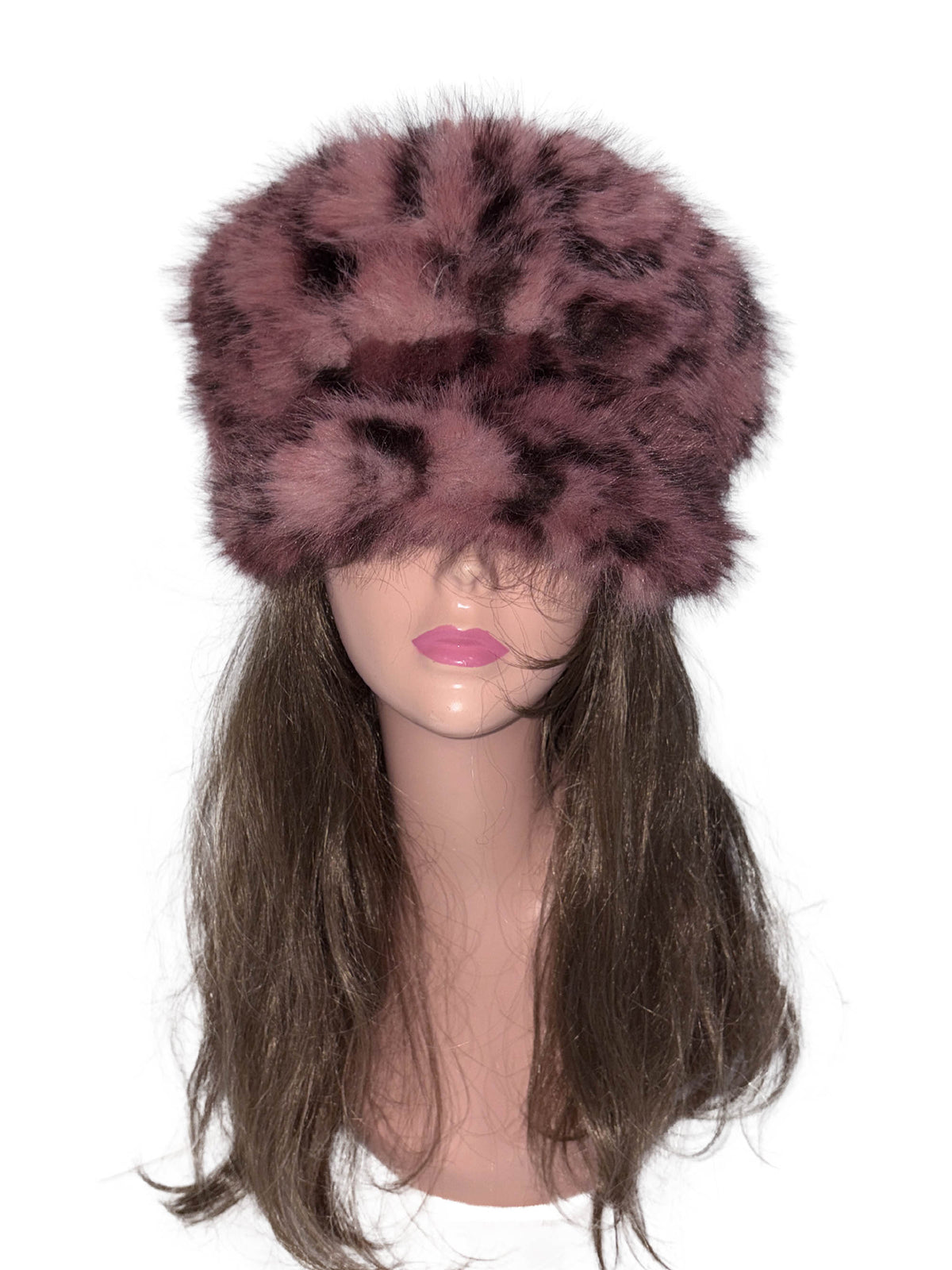 Chunky Fur Newsboy Cap Harajuku Leopard