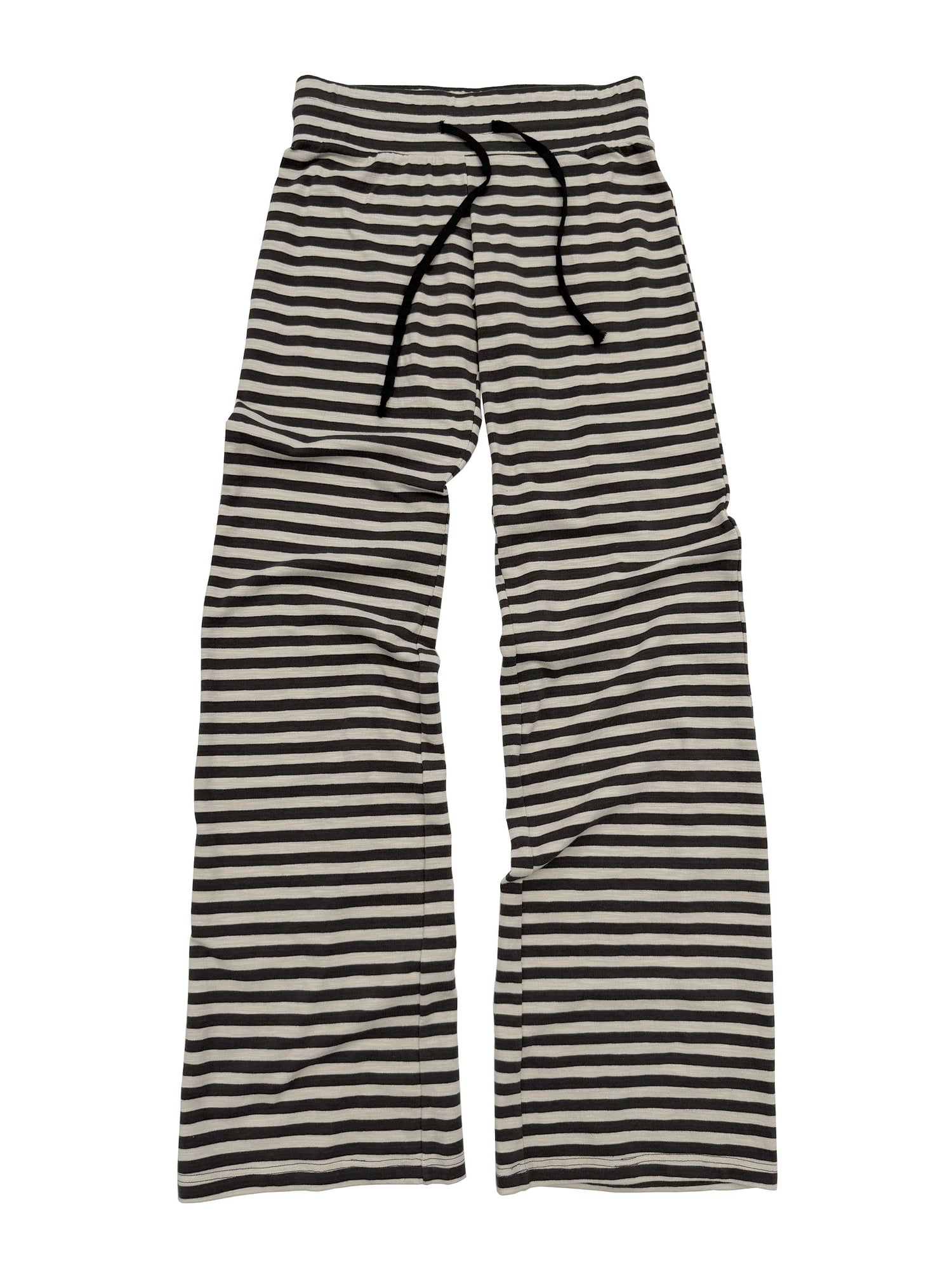 Classic Striped Jersey Pants Charcoal