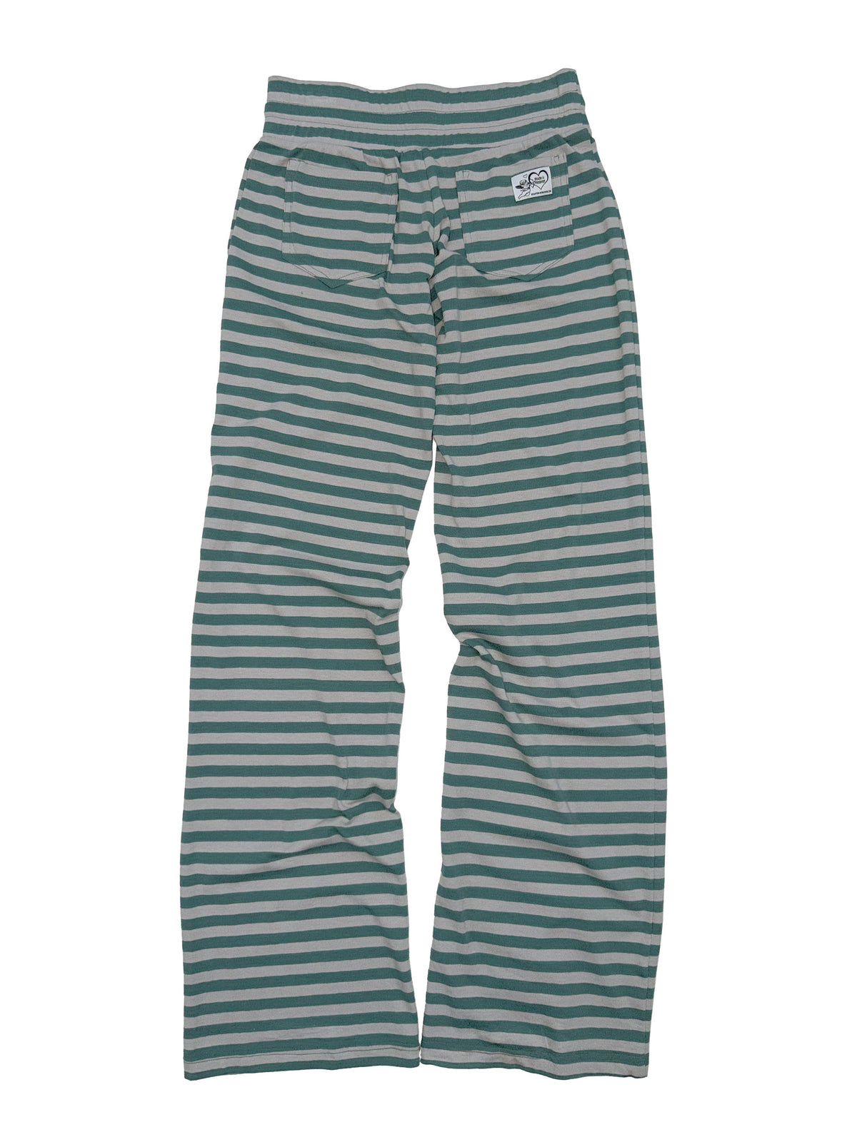 Classic Striped Jersey Pants Teal