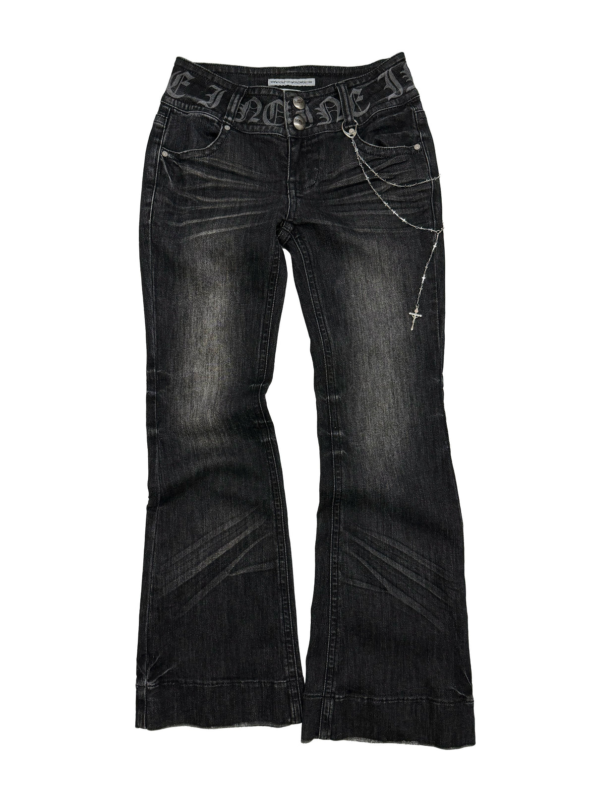 Confession Chain Denim Acid Black