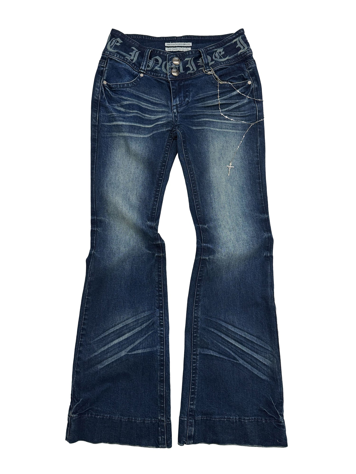 Confession Chain Denim Mid Blue