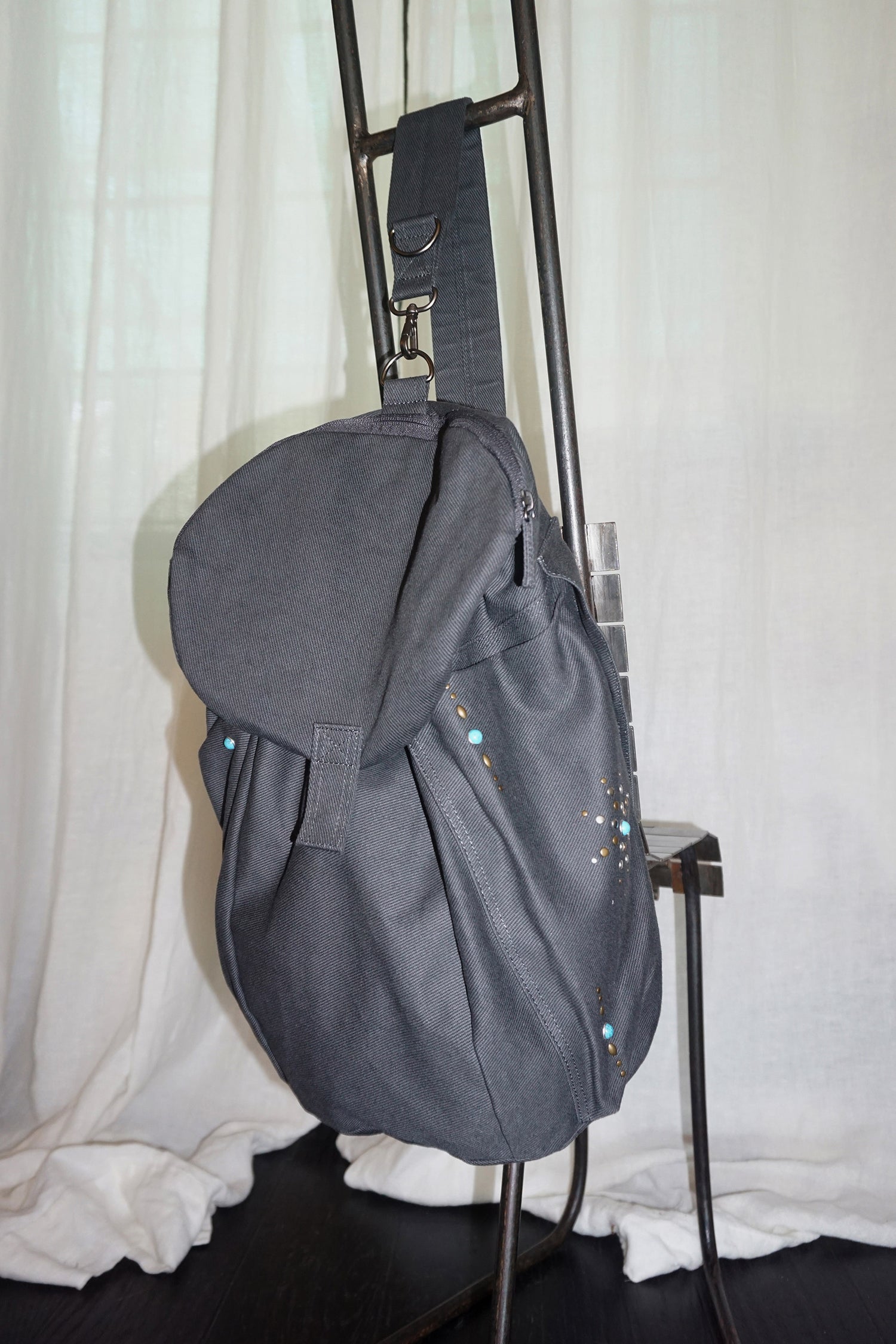 Three-Way Stud Twill Bag Cool Gray