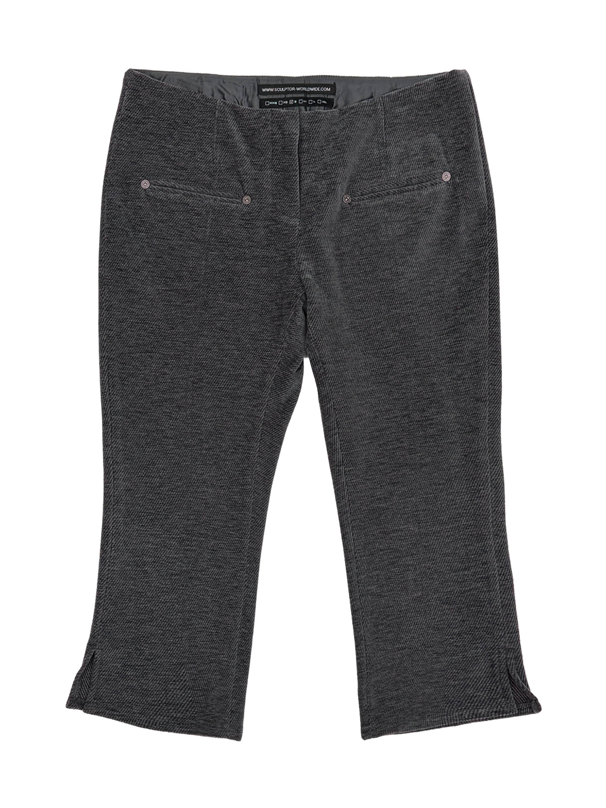 Corduroy Capri Pants Charcoal