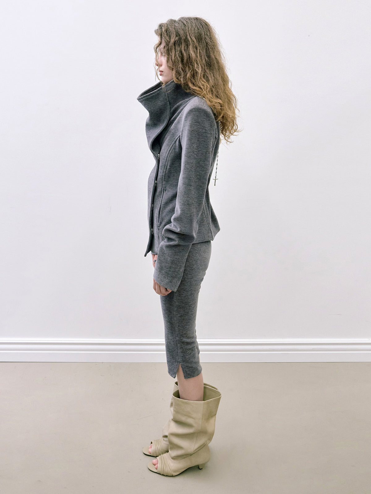 Corduroy Capri Pants Charcoal