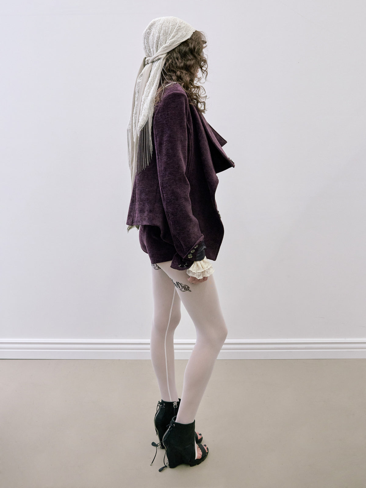 Corduroy Micro Shorts Deep Plum