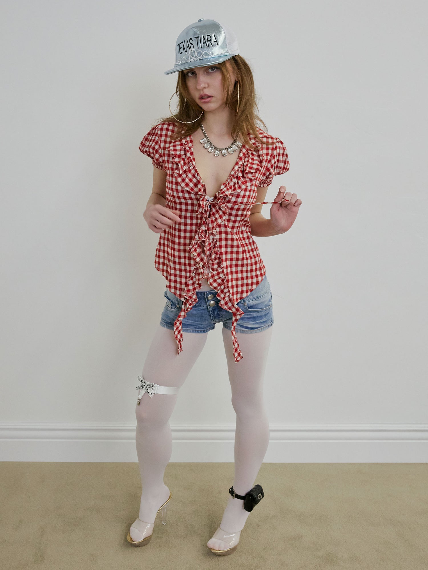 Cottage Open Blouse Red