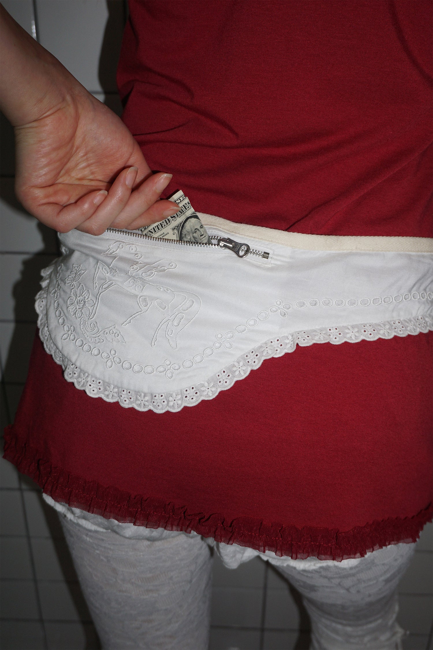 Cotton Apron Belt White