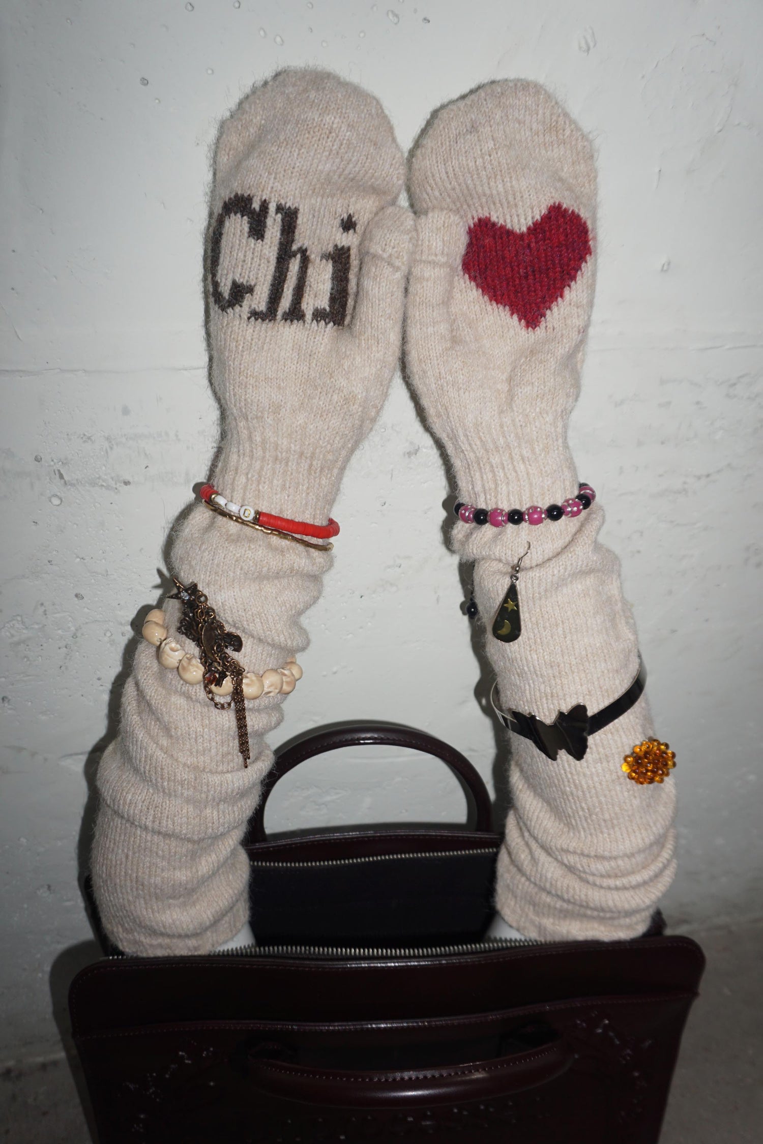Wool Warmer Gloves Cream