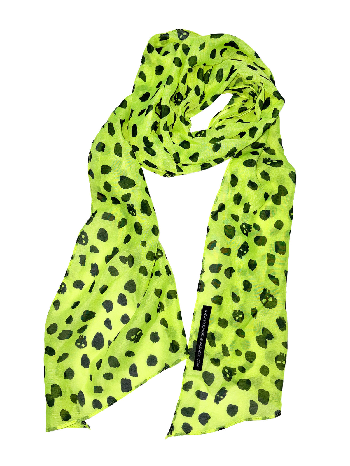 Dalmatian Scarf Neon Green
