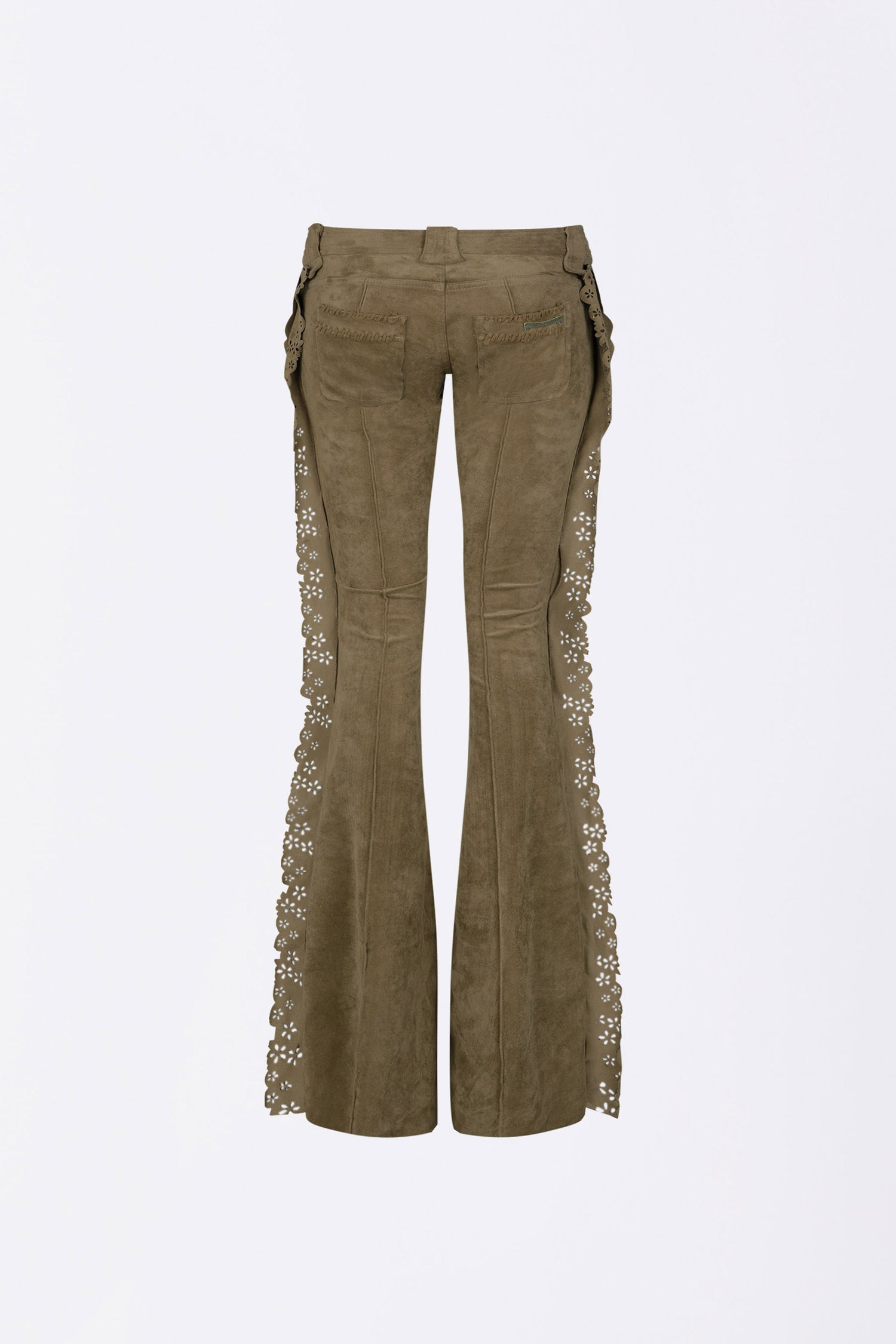 Suede Bootcut Pants Desert