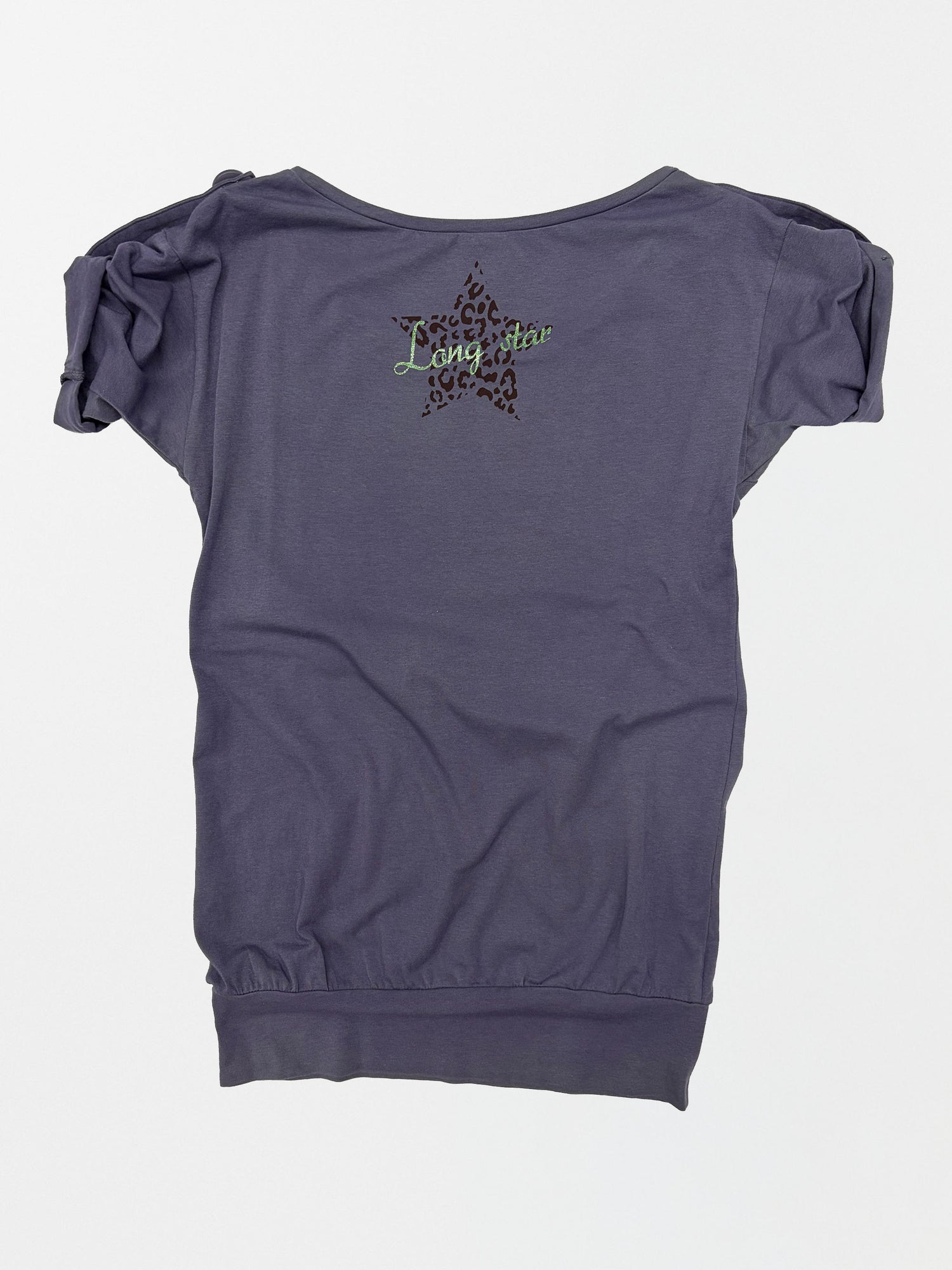 Broken Girls Roll Up Tee Dirty Purple