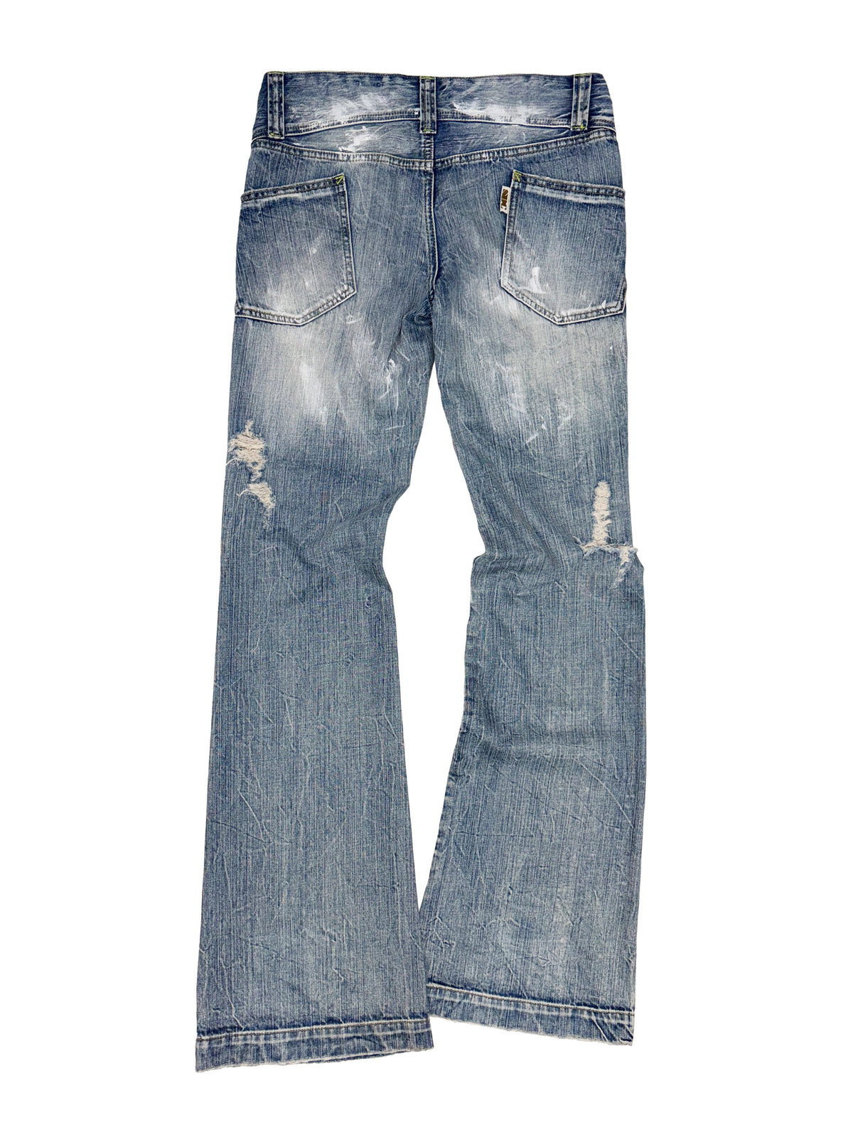Distressed Bootcut Jeans Light Blue