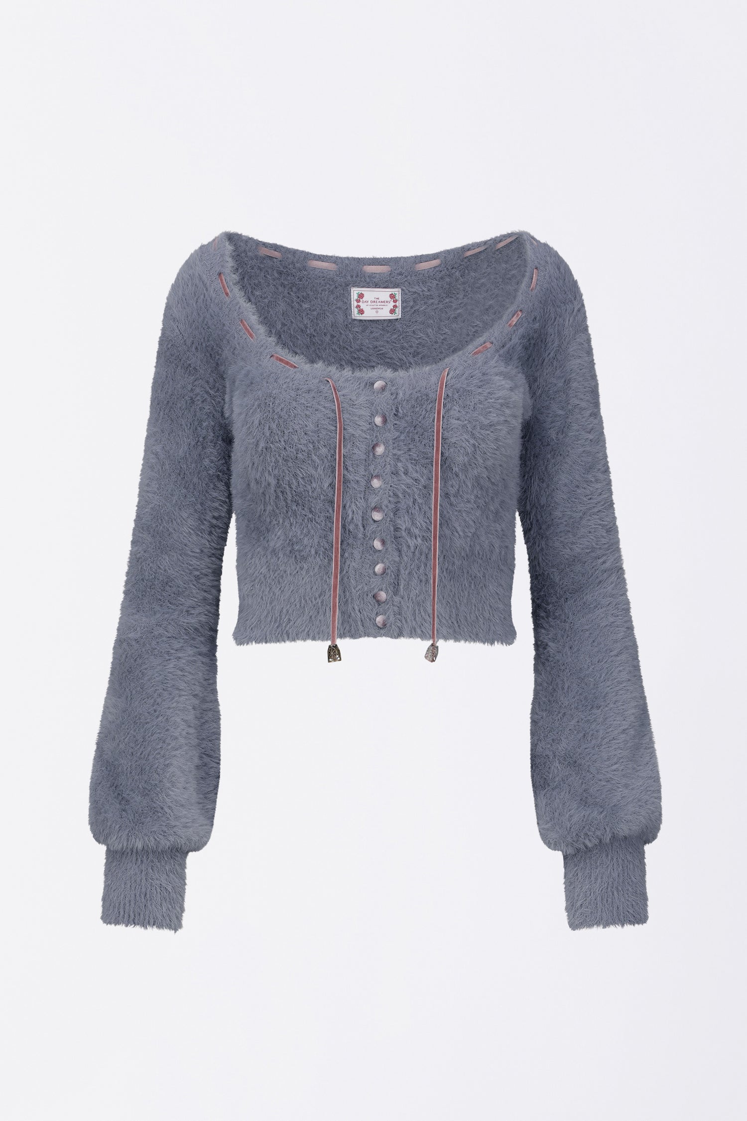 Angora Cardigan Dusty Blue