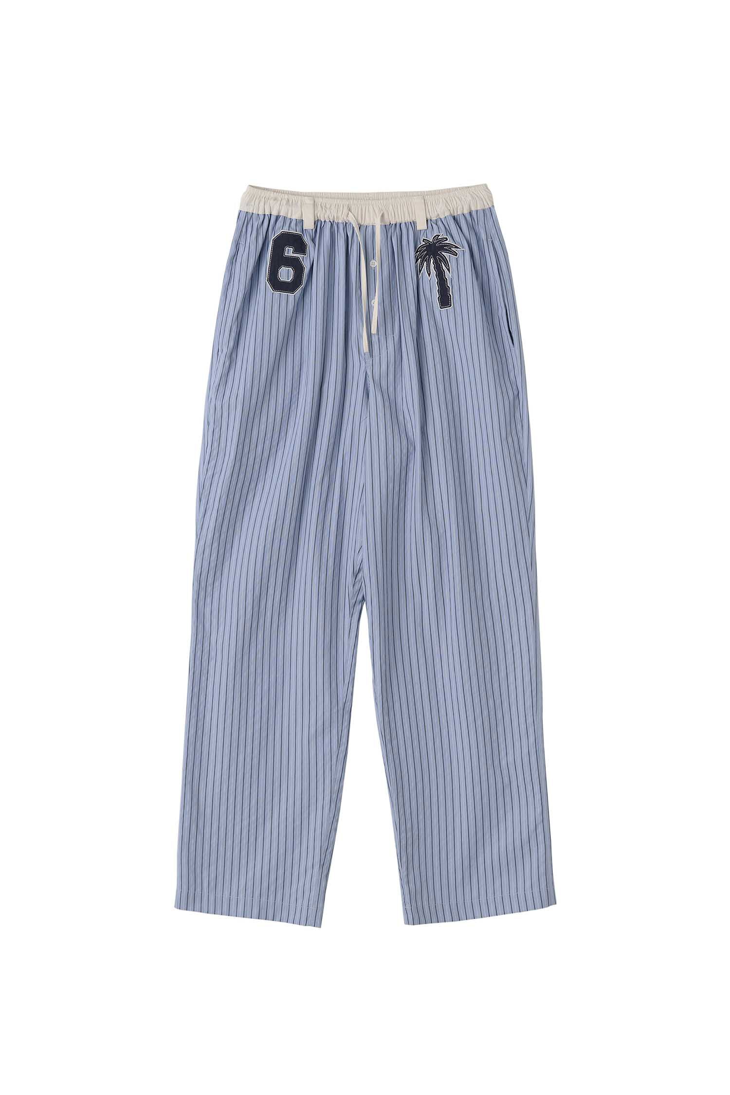 Woke Up Like This PJ Pants Blue Stripe