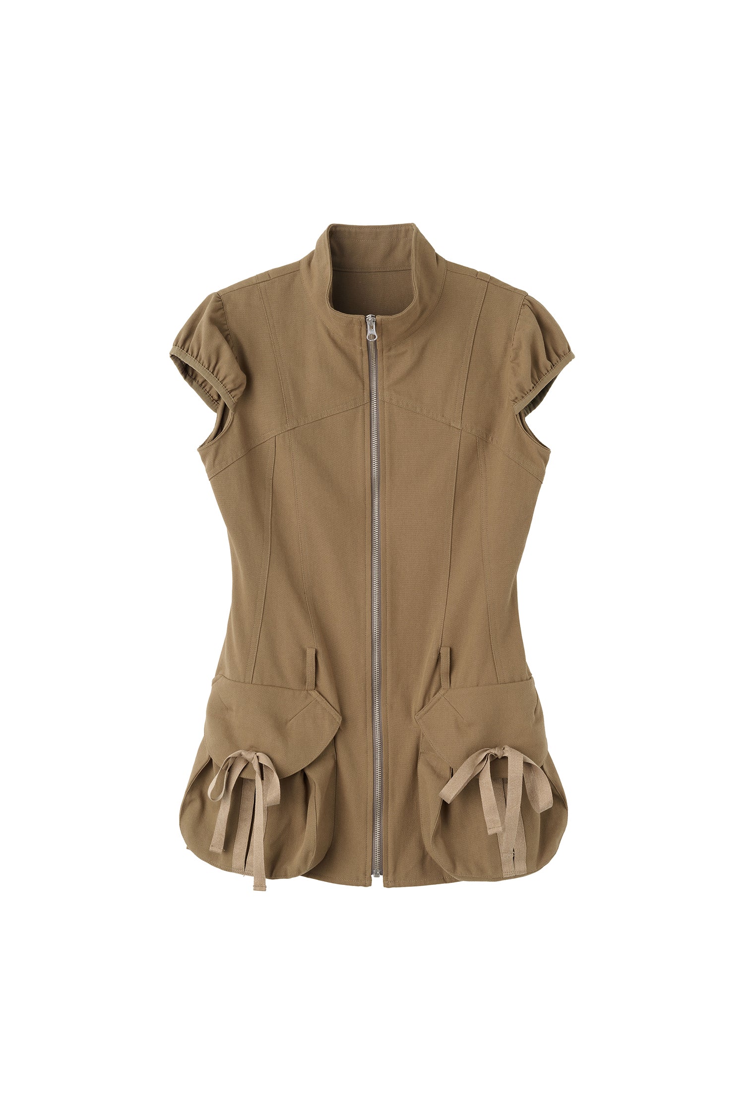 Cargo Zip-Up Dress Soft Brown