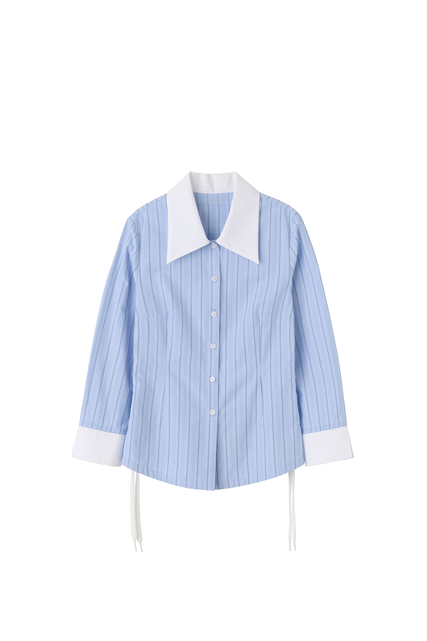Shoelace Shirring Shirt Classic Blue