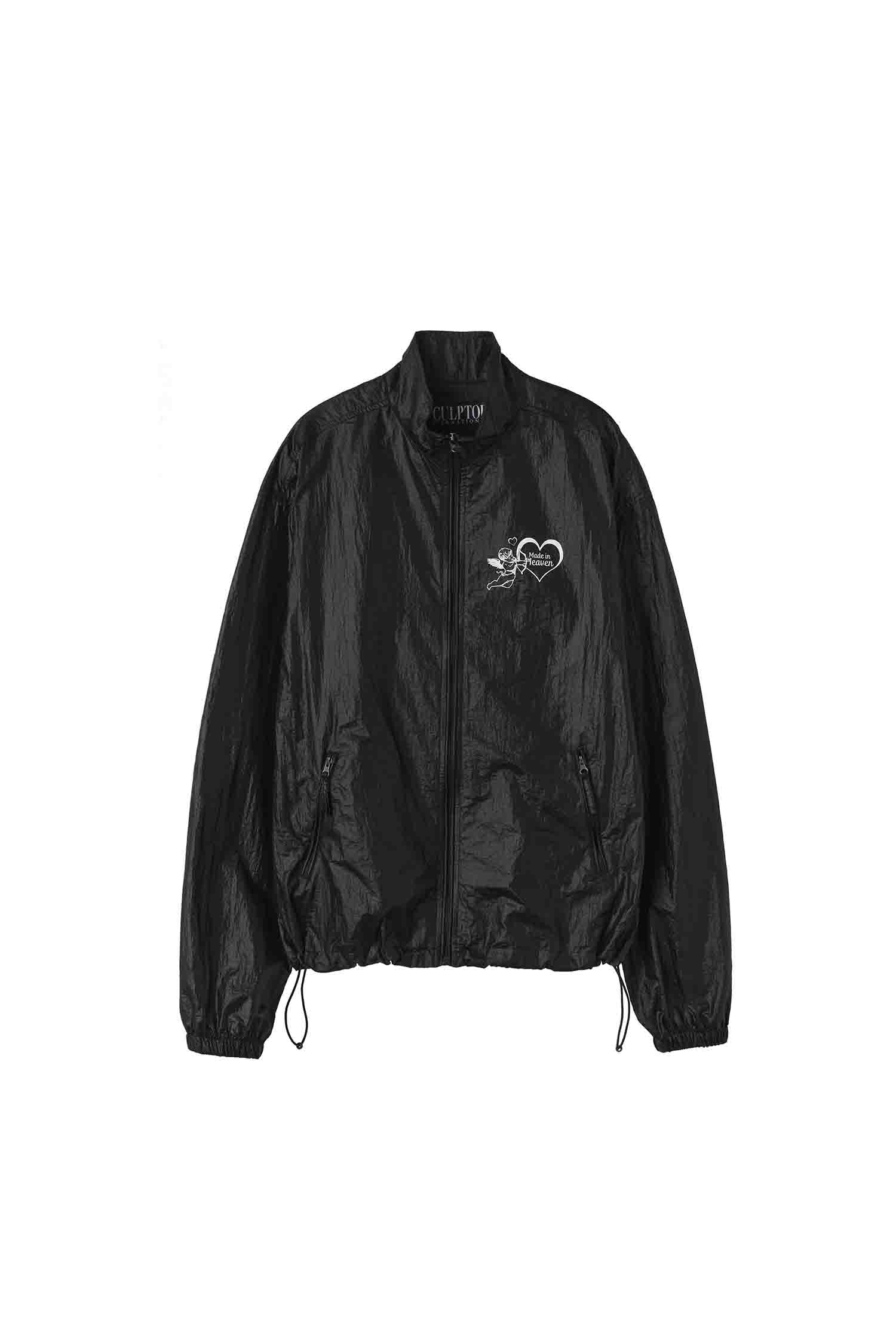 Glossy Nylon Jacket Black