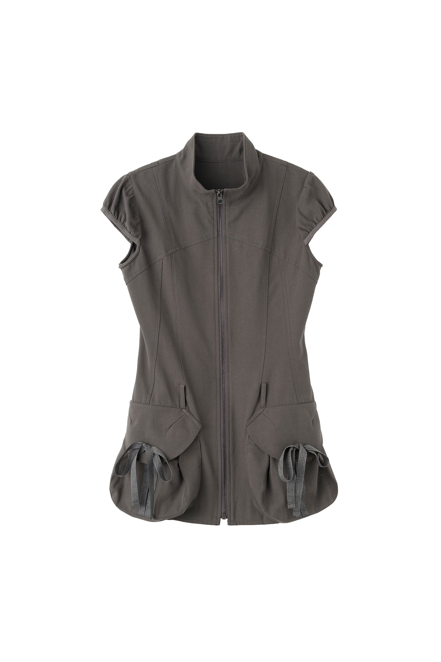 Cargo Zip-Up Dress Charcoal