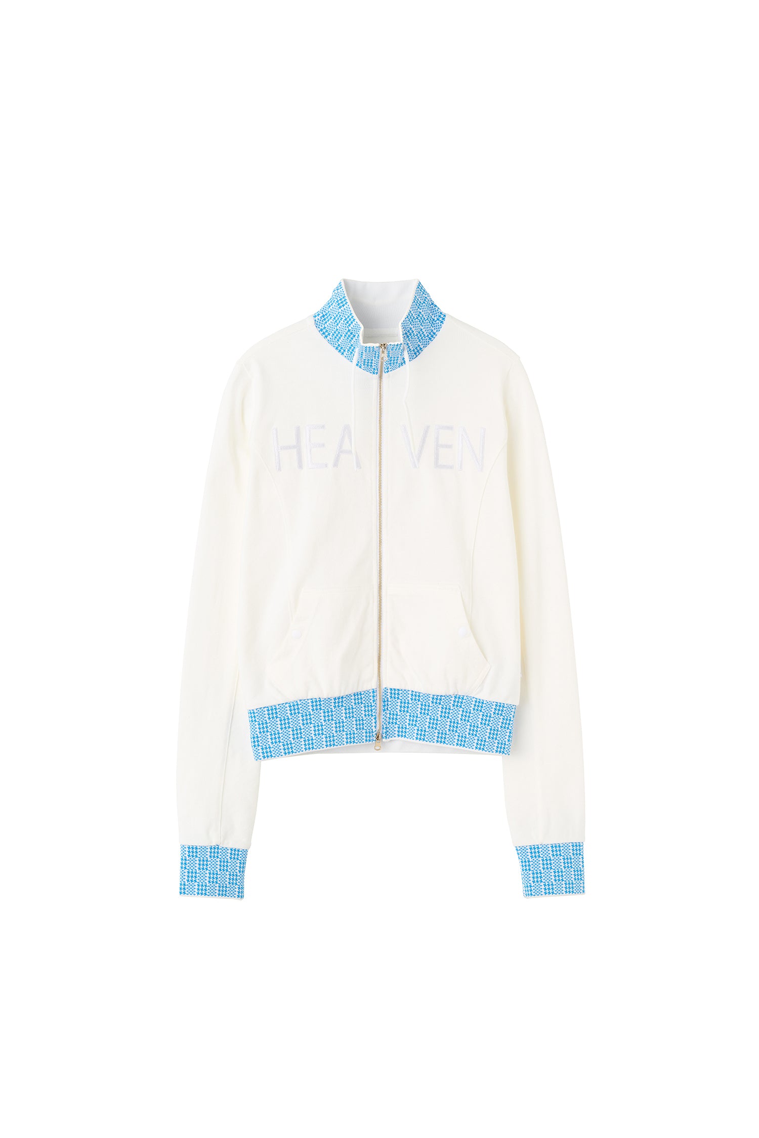 Heavenly Gingham Track Jacket White