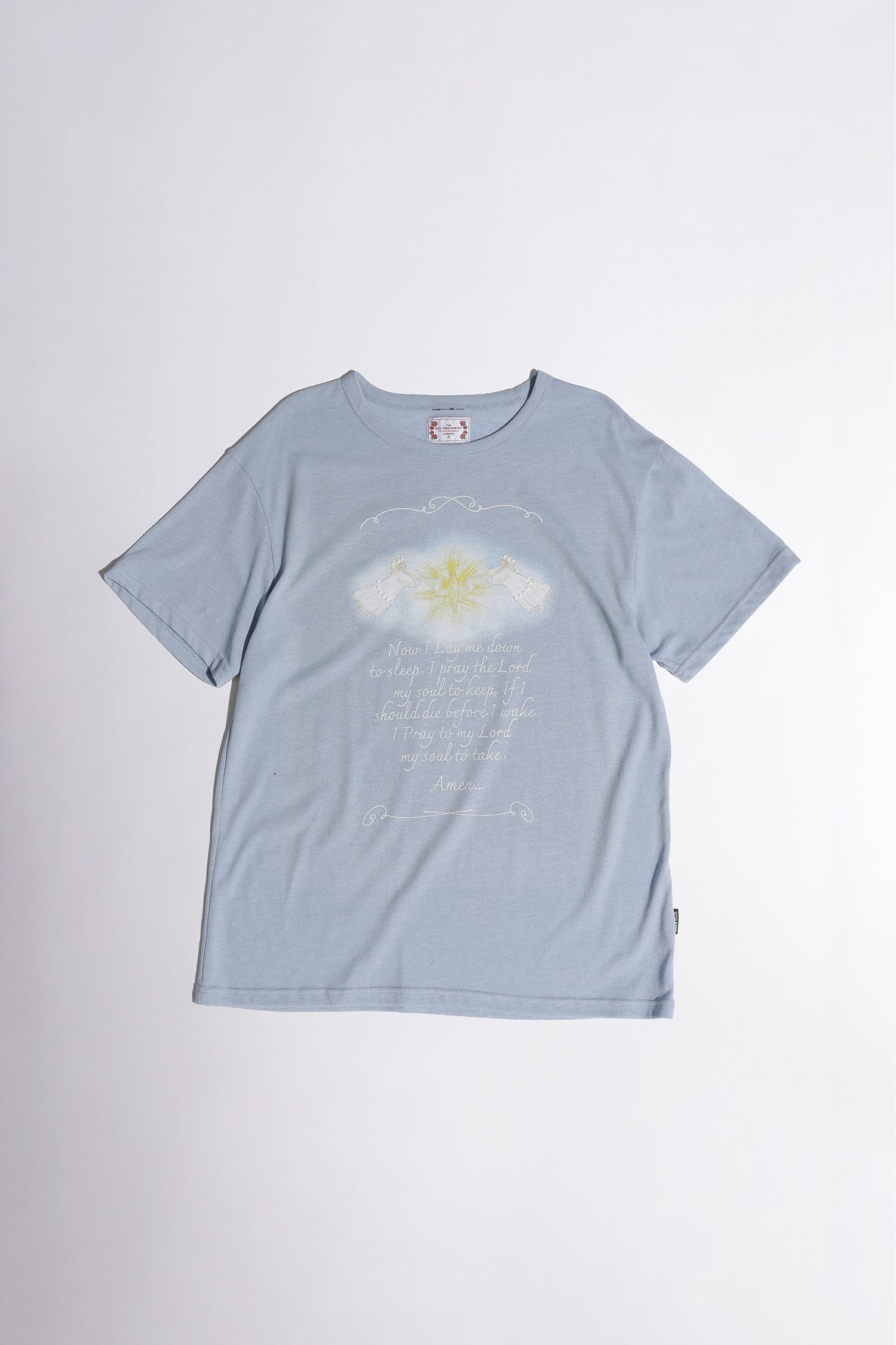 Bedtime Prayer Linen Like Tee Dreamy Blue