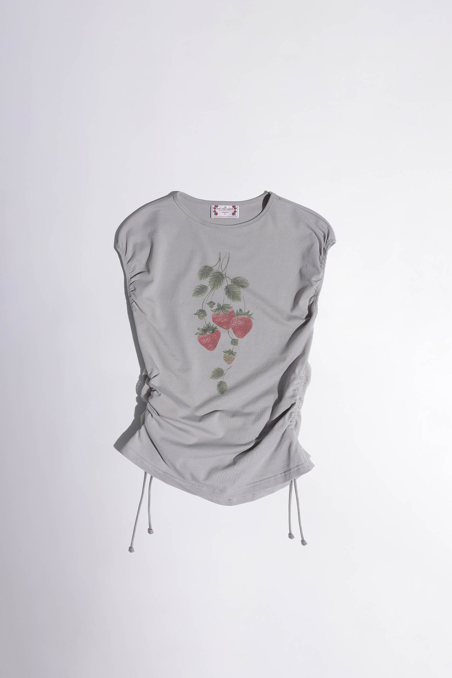 Berry Shirring Top Silky Gray