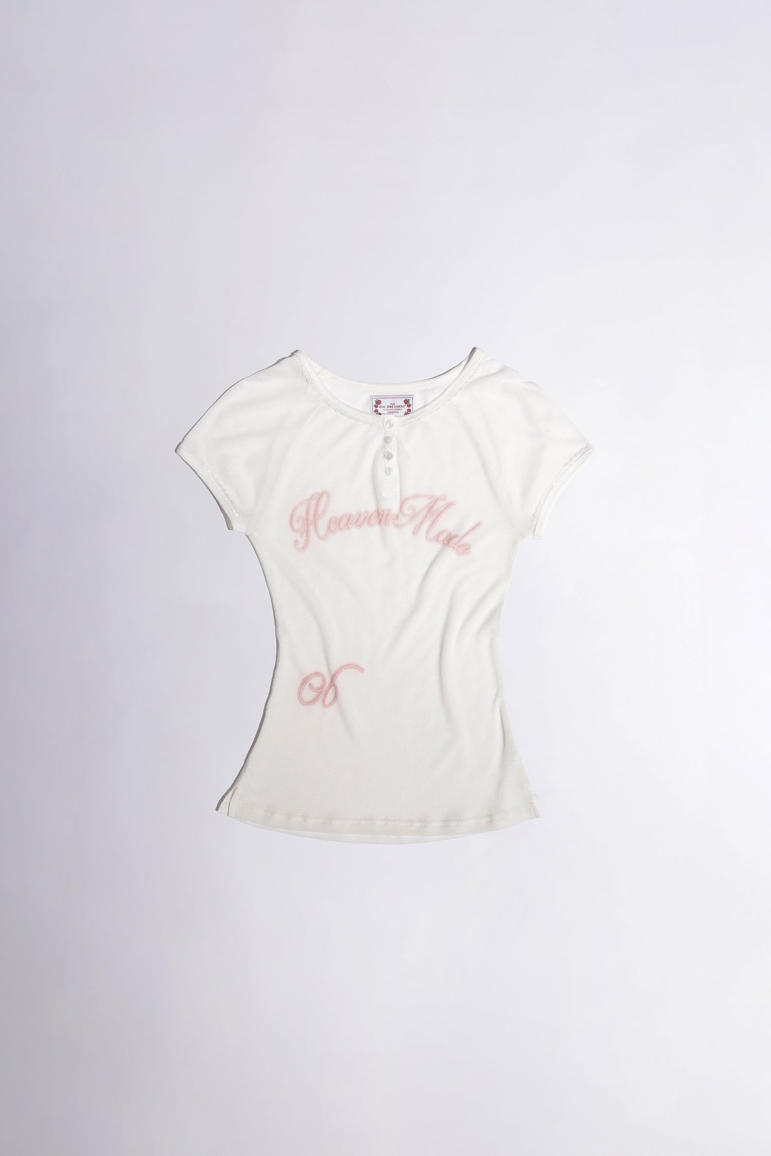 Heavenly Button Down Tee White
