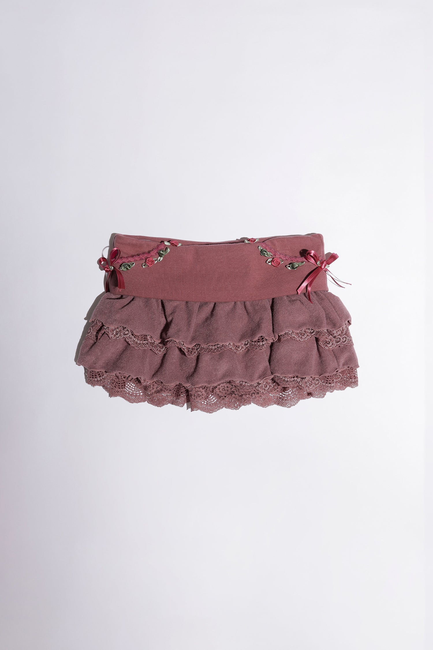 Rose Terry Ruffle Skort Purple