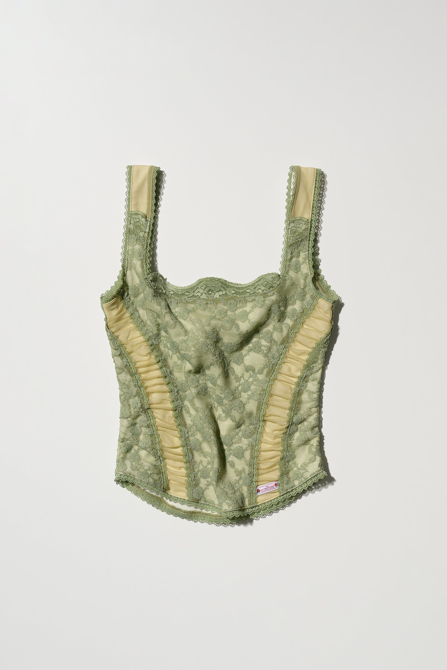 Team Mary Corset Top Green/Lemon