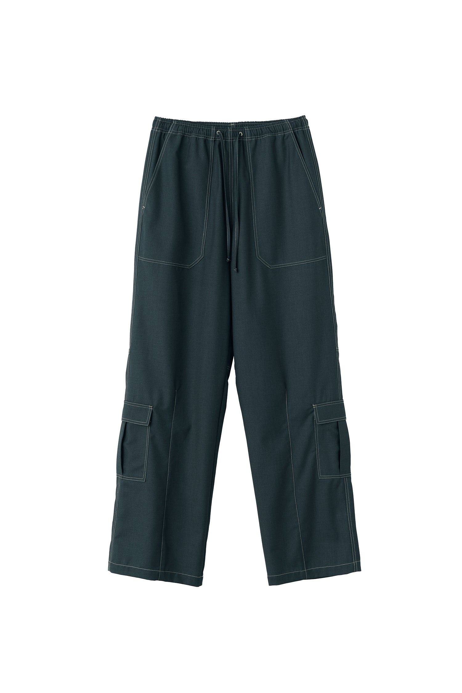 Stitch Detail Carpenter Pants Teal