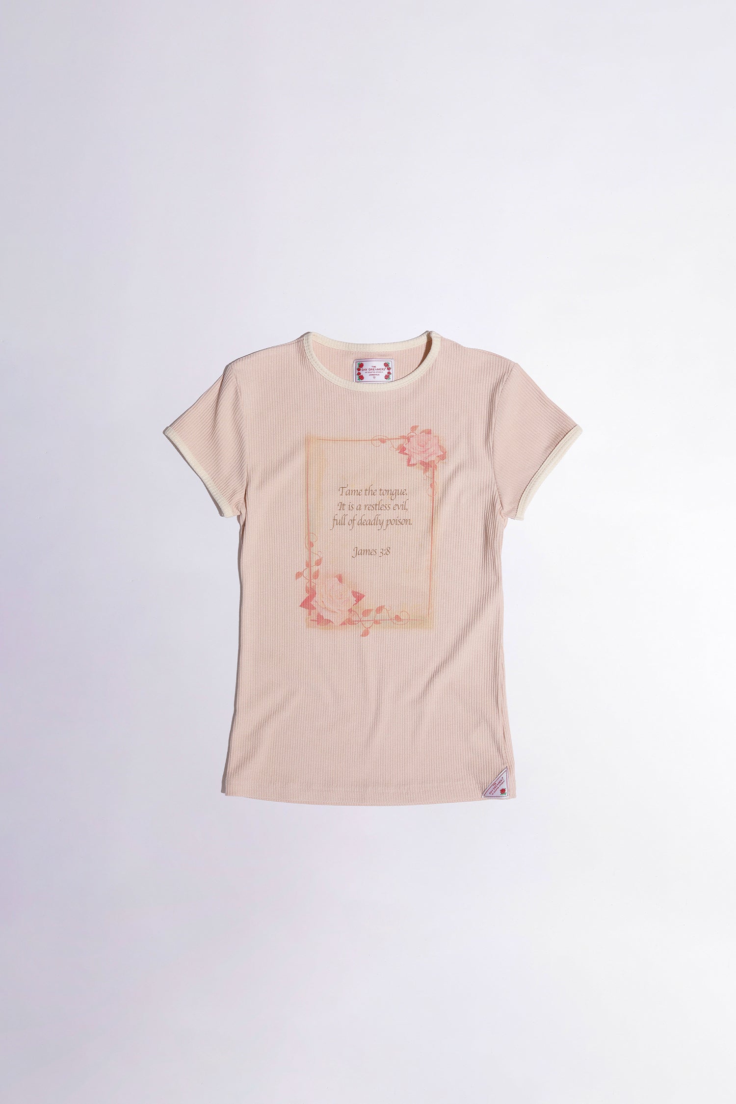 Rose Ringer Tee Peach Fuzz