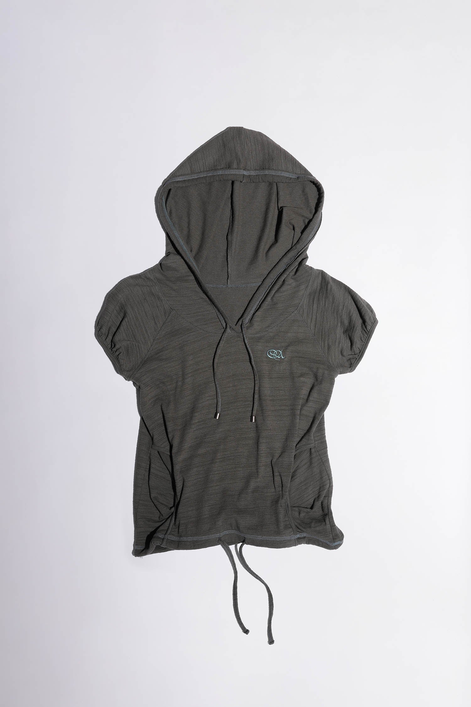 Raglan Hoodie Tee Charcoal