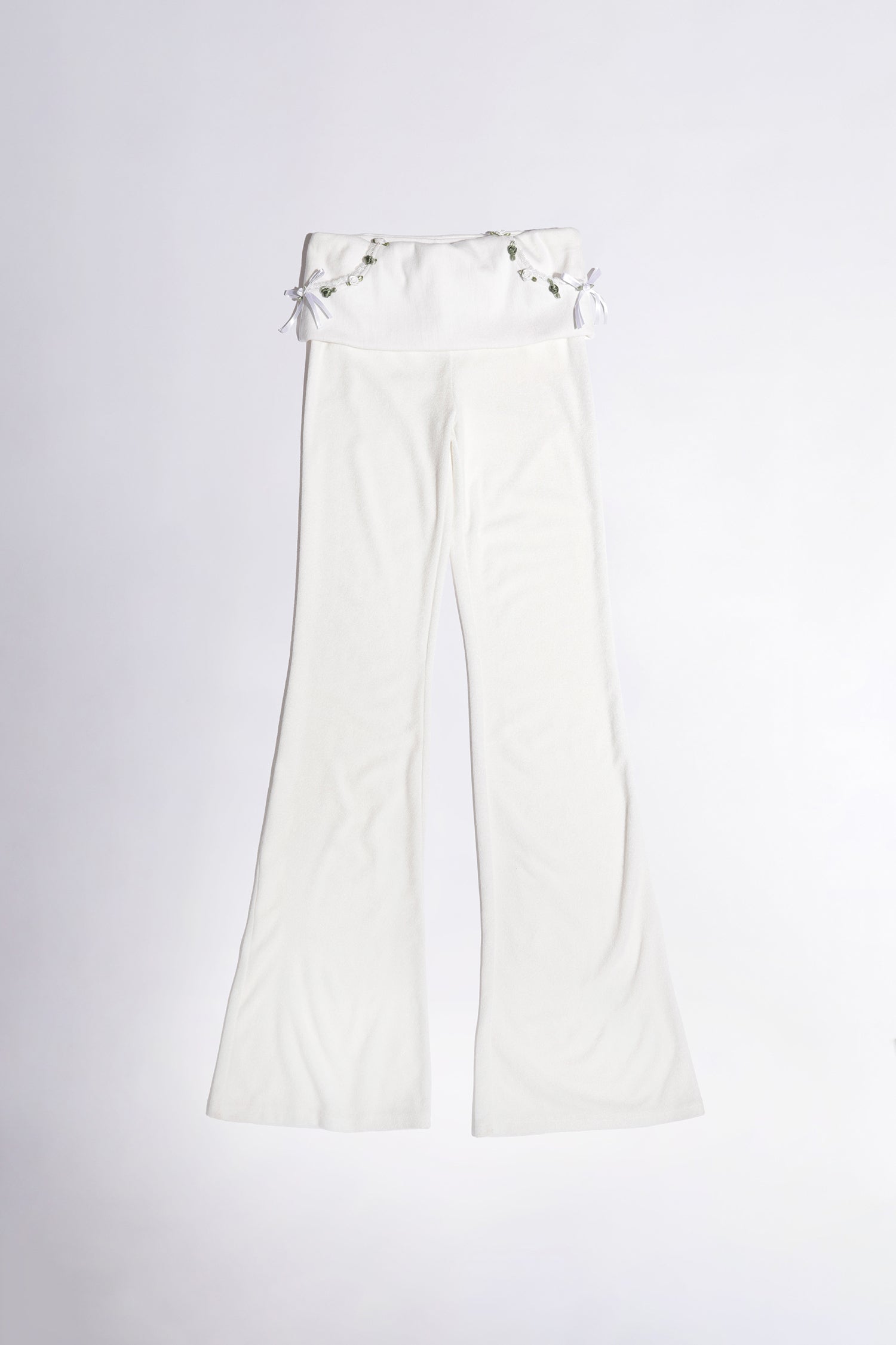 Rosy Terry Pants White