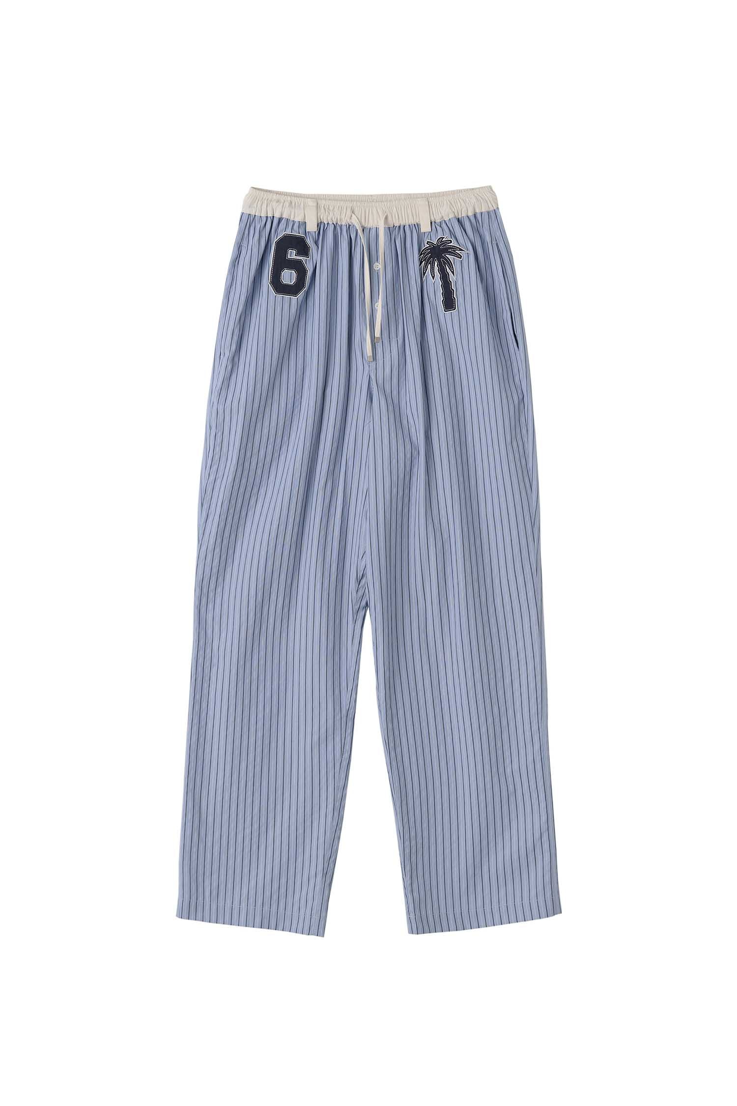 Woke Up Like This PJ Pants Blue Stripe