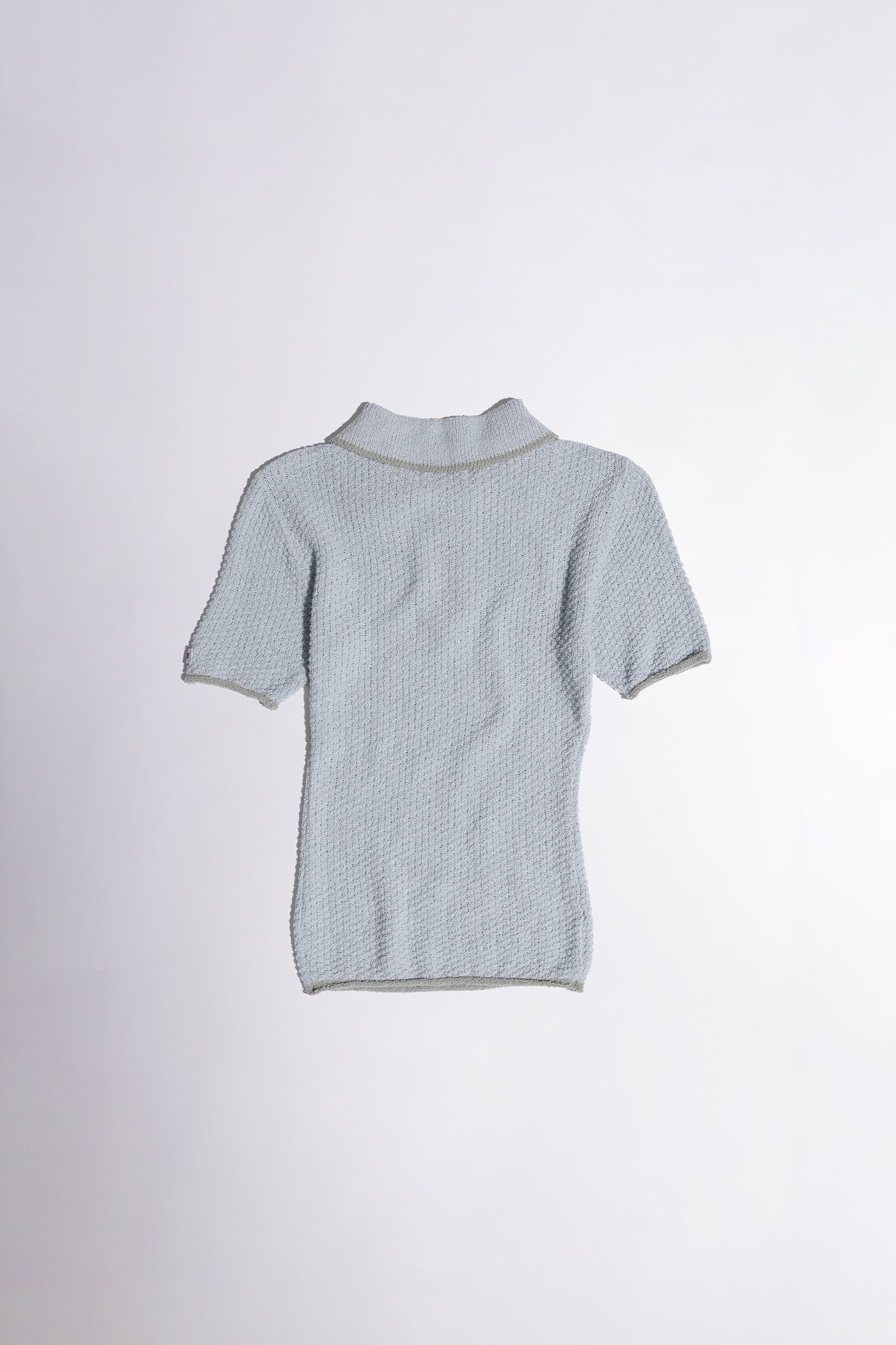 Geek Boucle Collared Top Blue