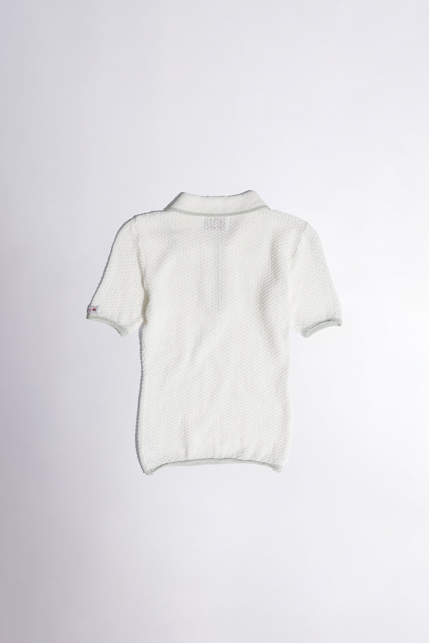 Geek Boucle Collared Top Ivory