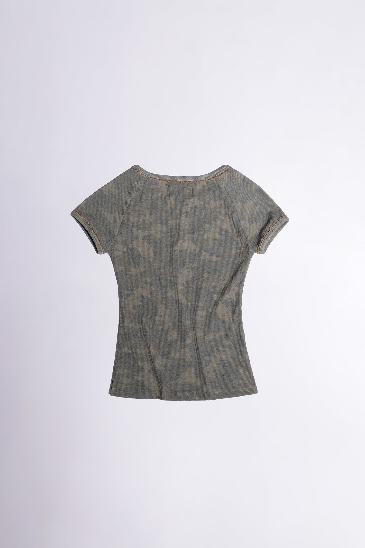 Heavenly Button Down Camo Tee Forest