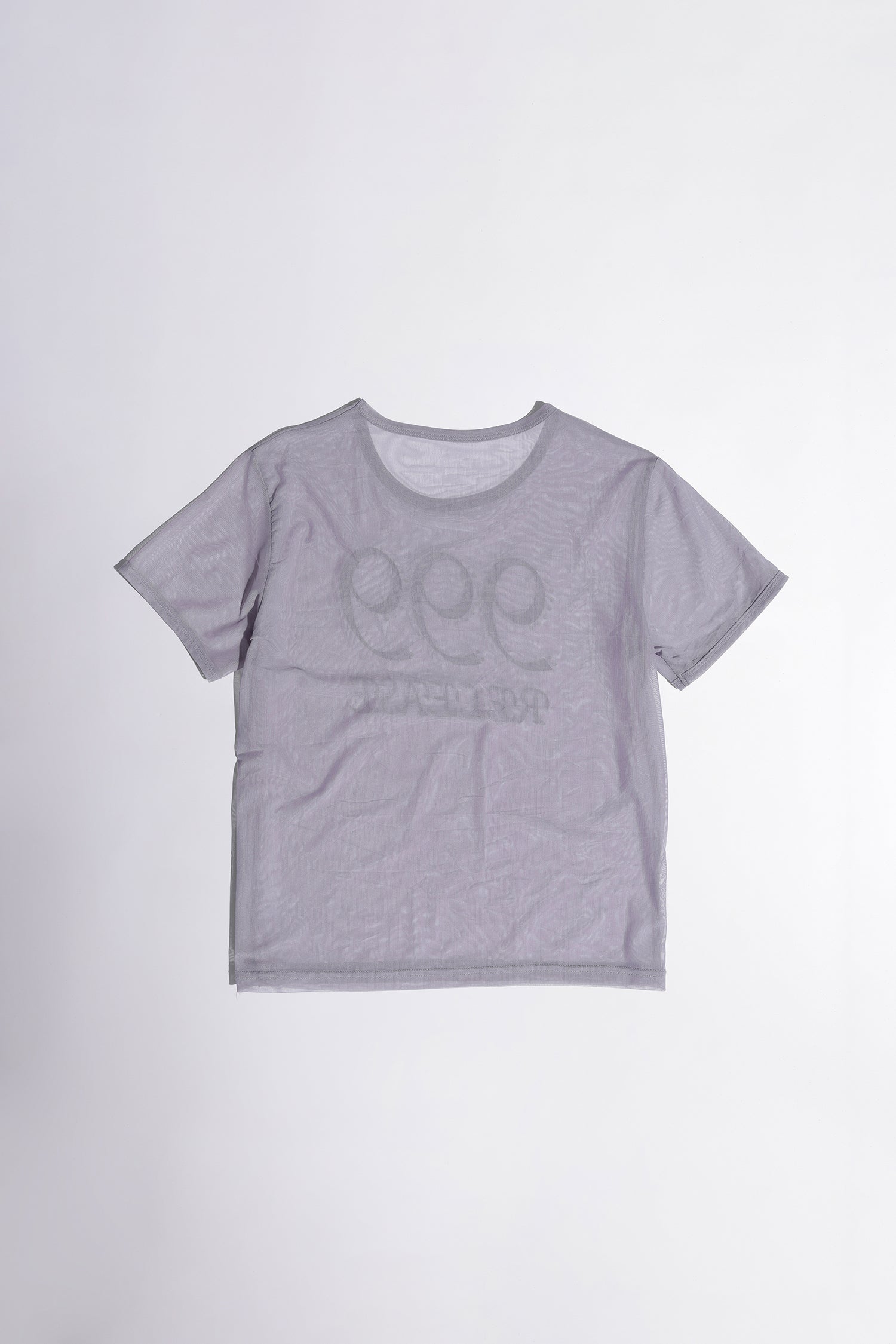 Sheer Ringer Crop Top Pale Purple