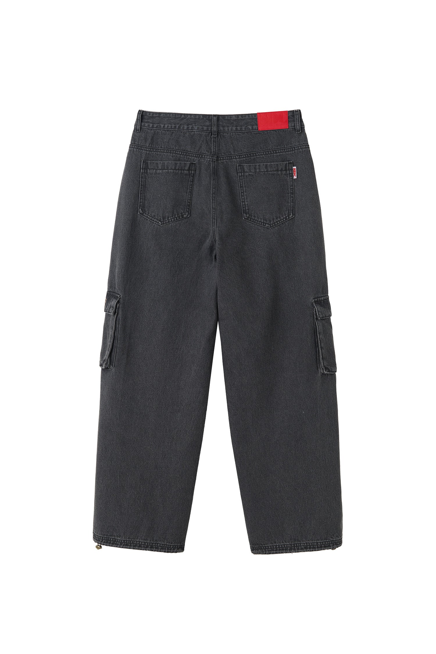 Acid Cargo Jogger Pants Washed Black