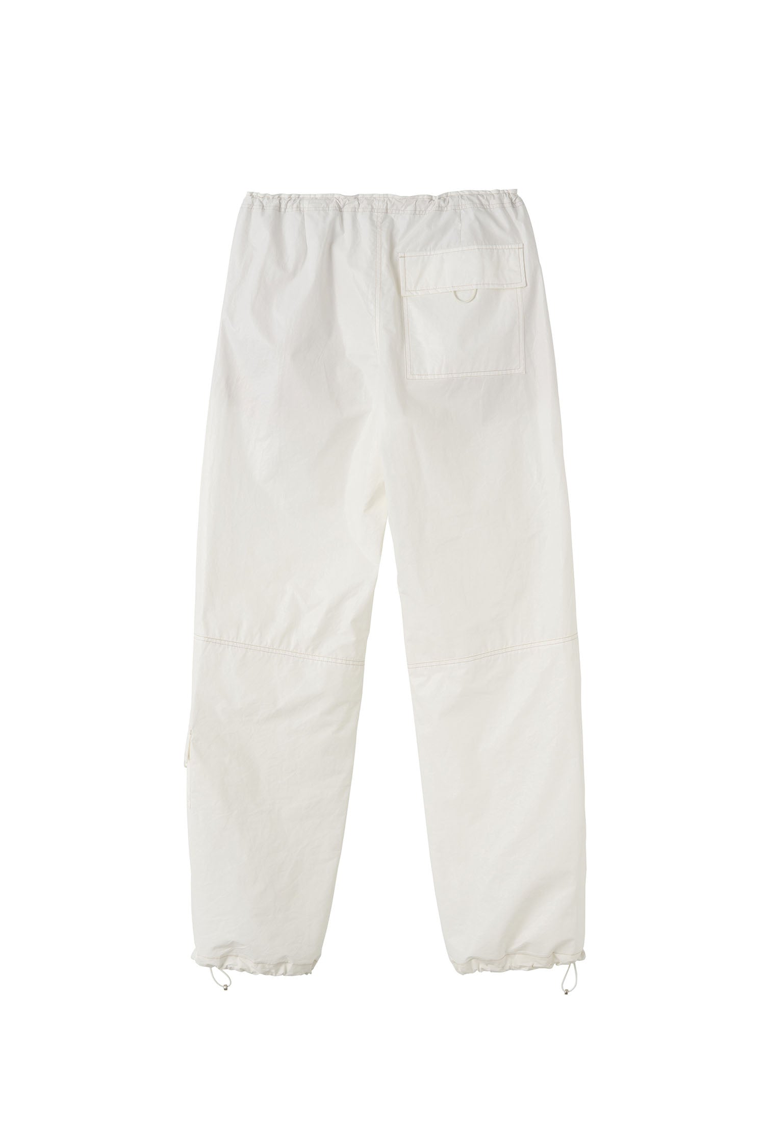 Glossy Parachute Pants Ivory