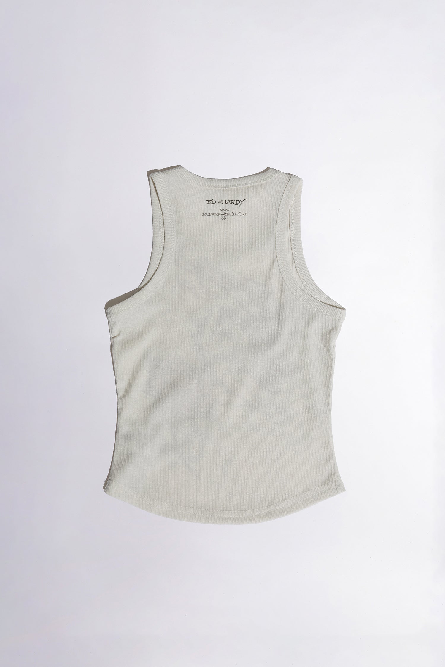 [Sculptor X Ed Hardy] Rib Tank Top Cream