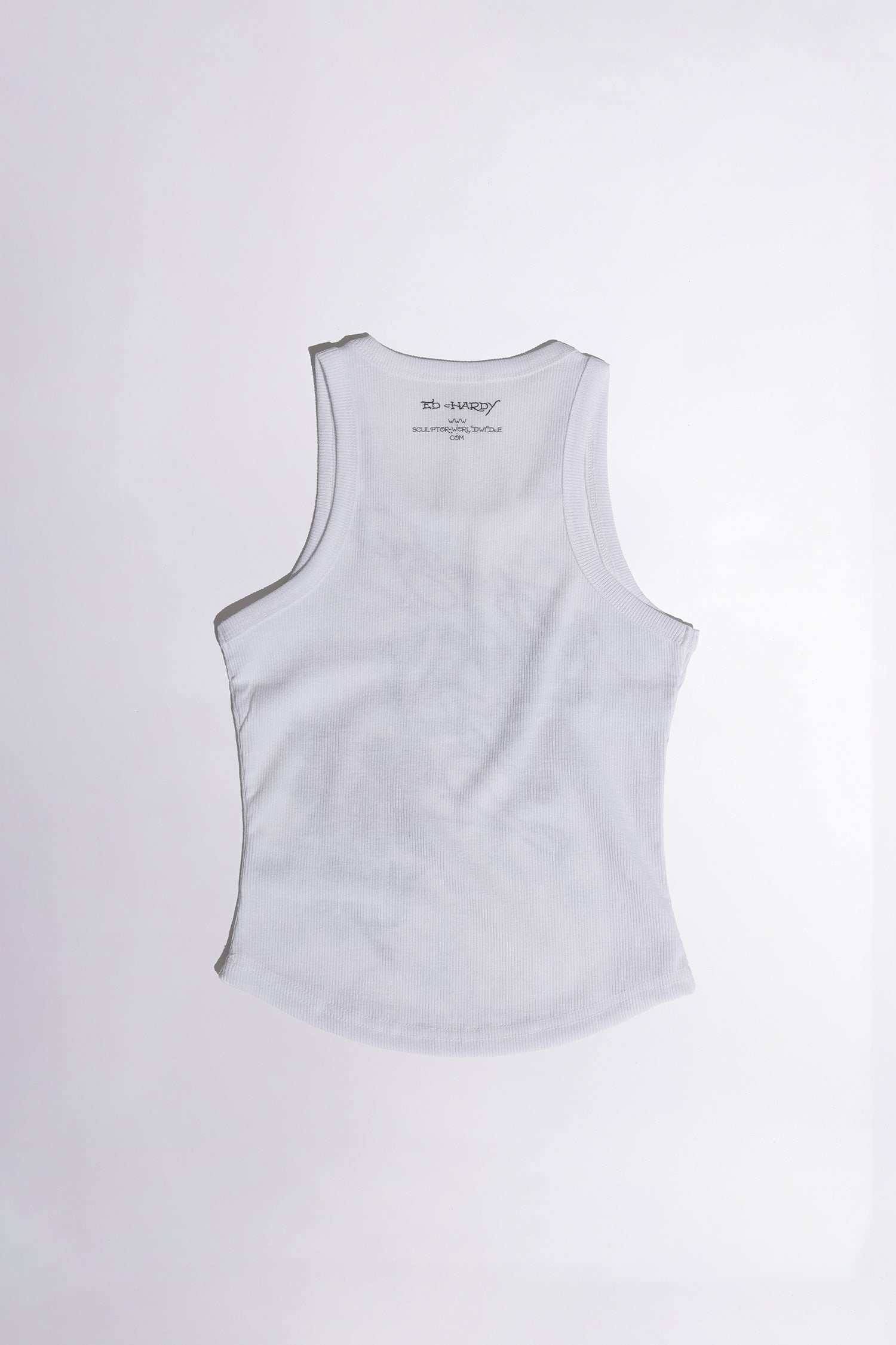 [Sculptor X Ed Hardy] Rib Tank Top White